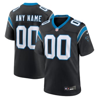 Carolina Panthers Nike Home Game Jersey - Black - Custom - Mens