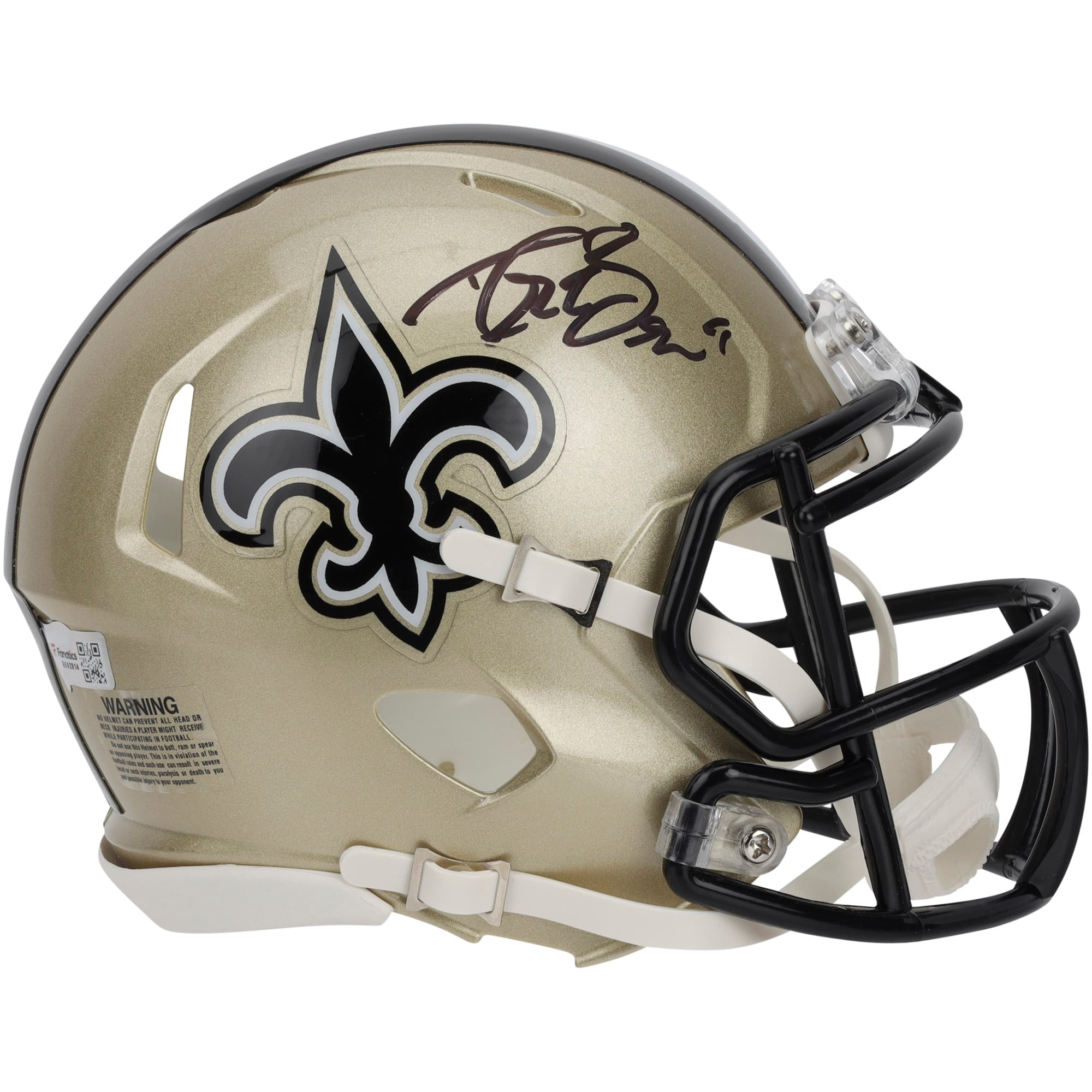 New Orleans Saints Brees Saints Autographed Riddell Speed Mini Helmet