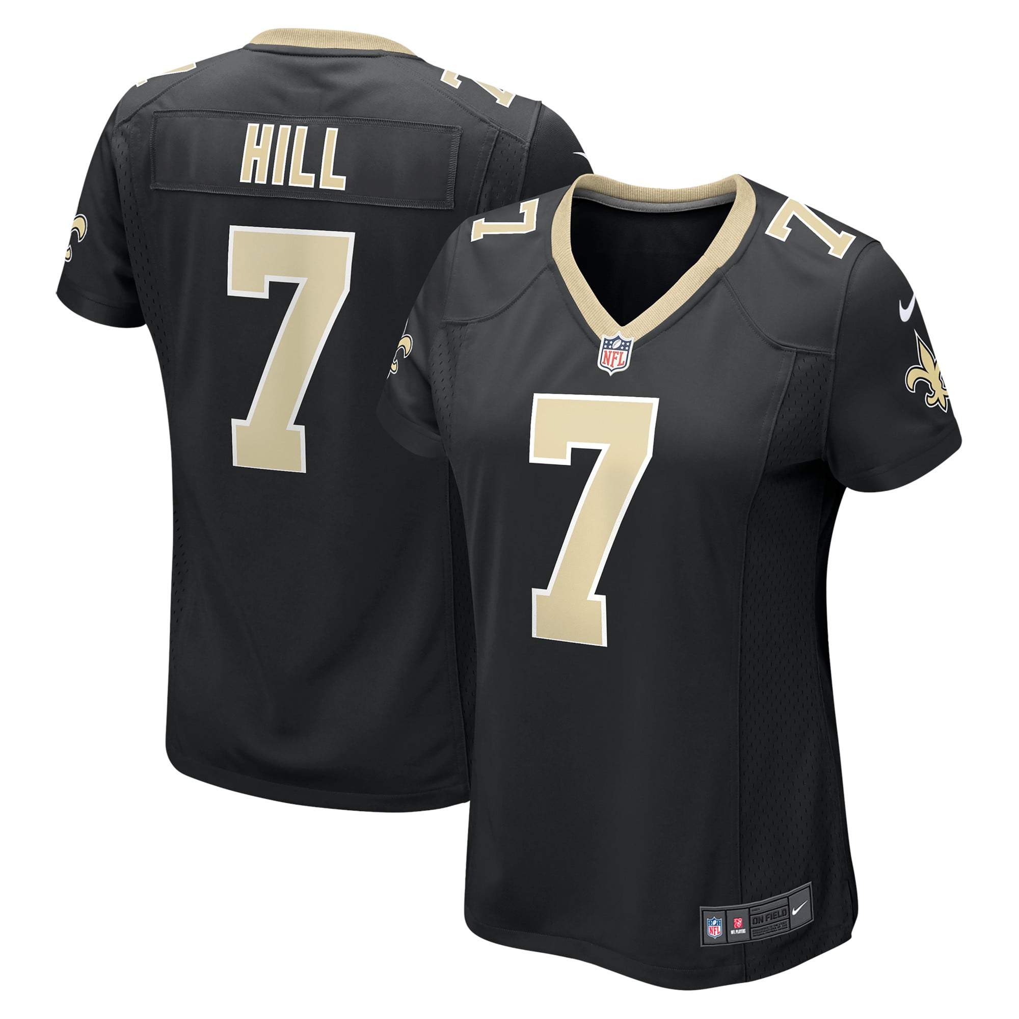 Camiseta Nike Game de la 1ª equipación del New Orleans Saints - Negro - Taysom Hill - Mujer