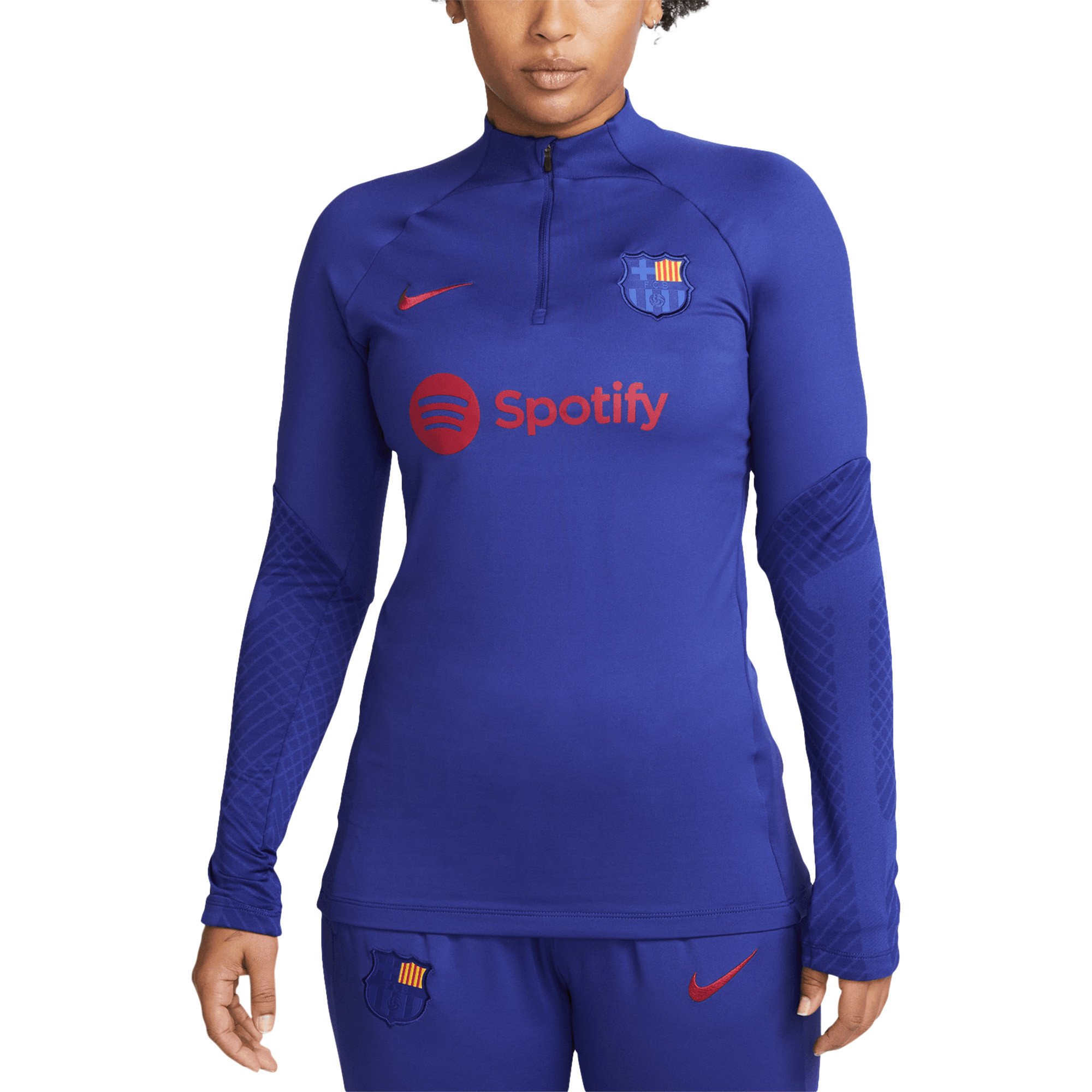 Top Barcellona Strike Drill - Deep Royal Blue - Donna
