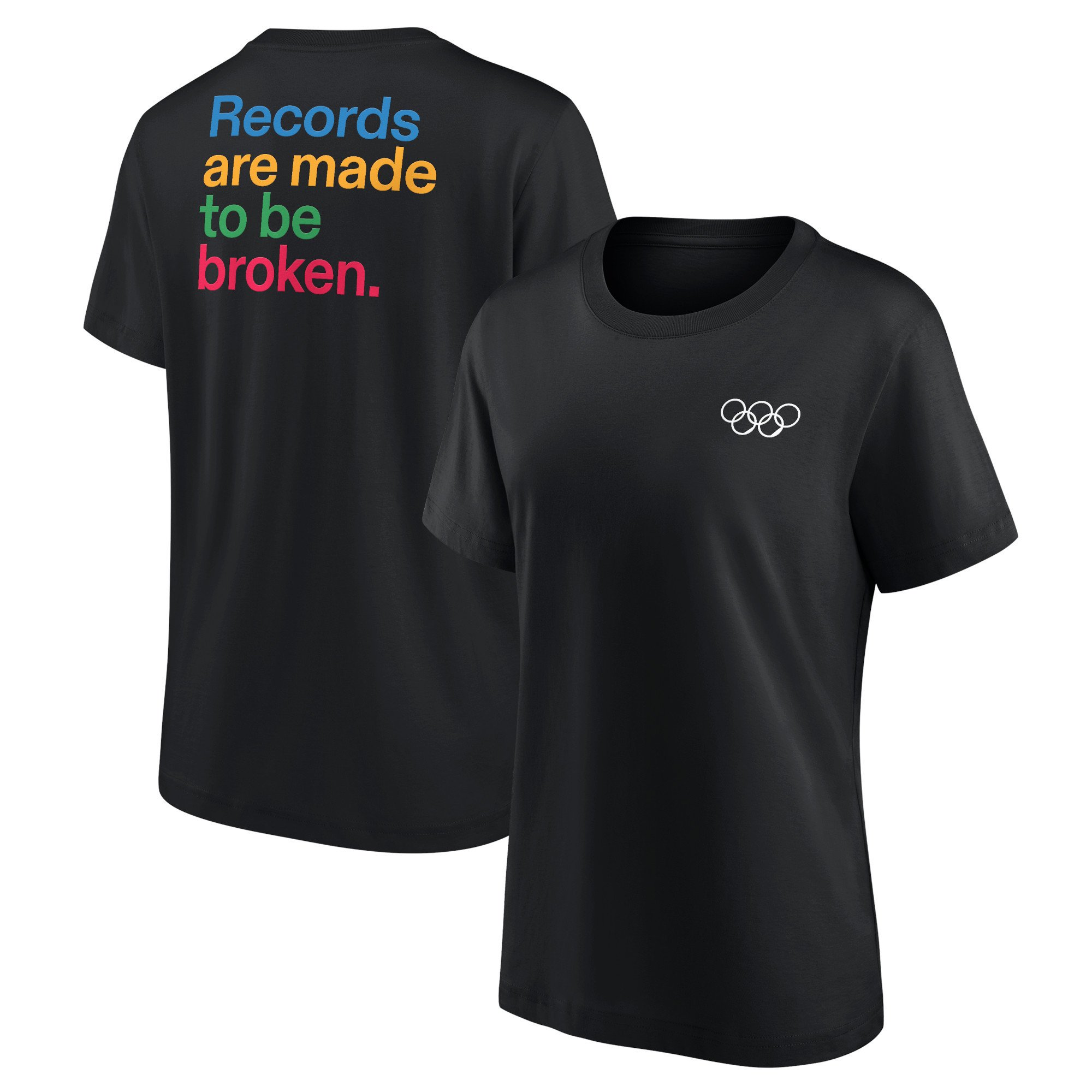 The Olympic Collection - Maglietta Records - Nera - Da donna