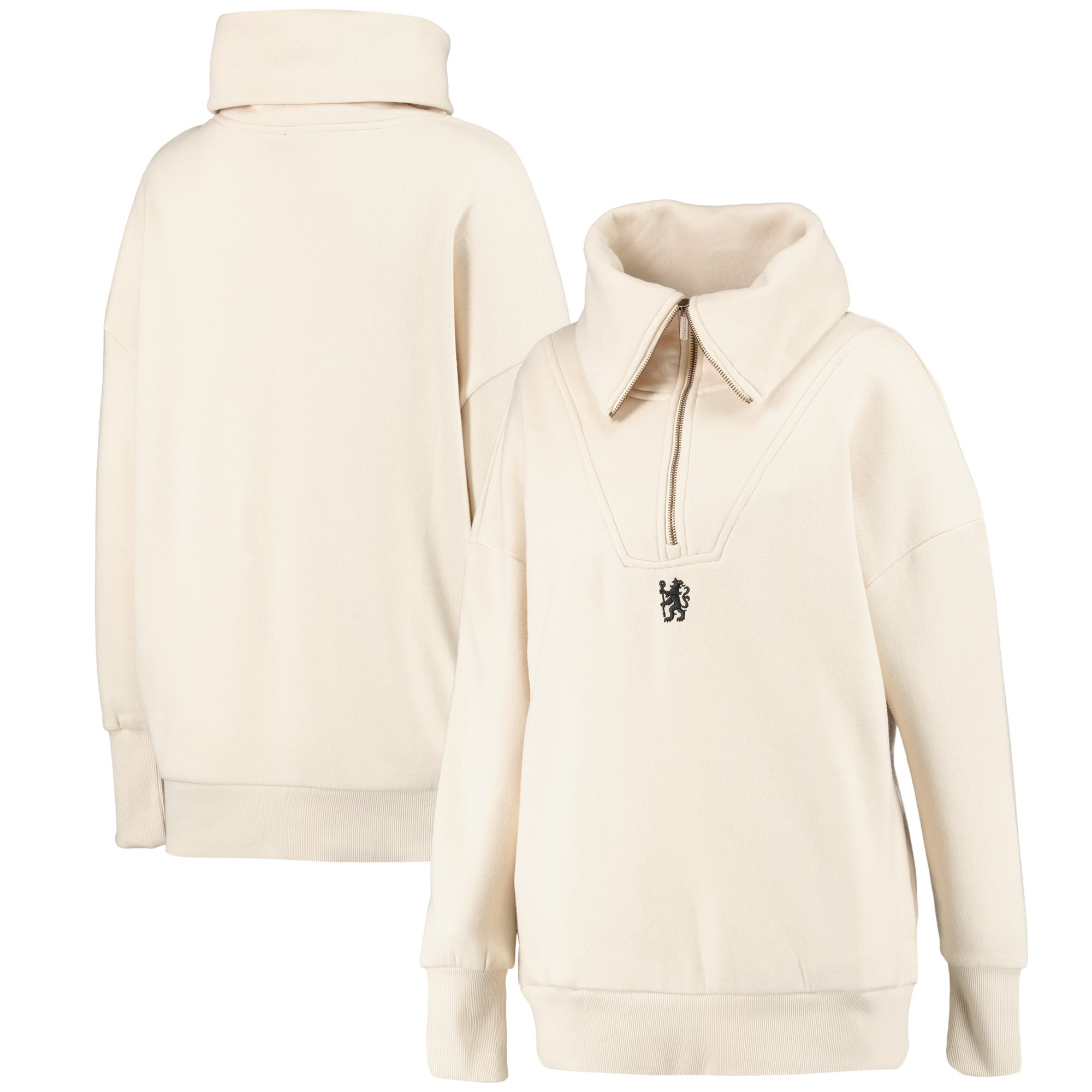 Chelsea Sweatshirt mit 1/4-Reißverschluss - Haferflocken - Damen