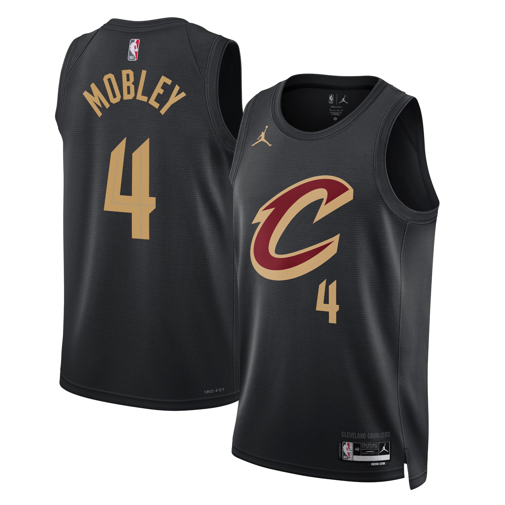 Cleveland Cavaliers Jordan Statement Edition Swingman Maillot - Noir - Evan Mobley - Unisexe