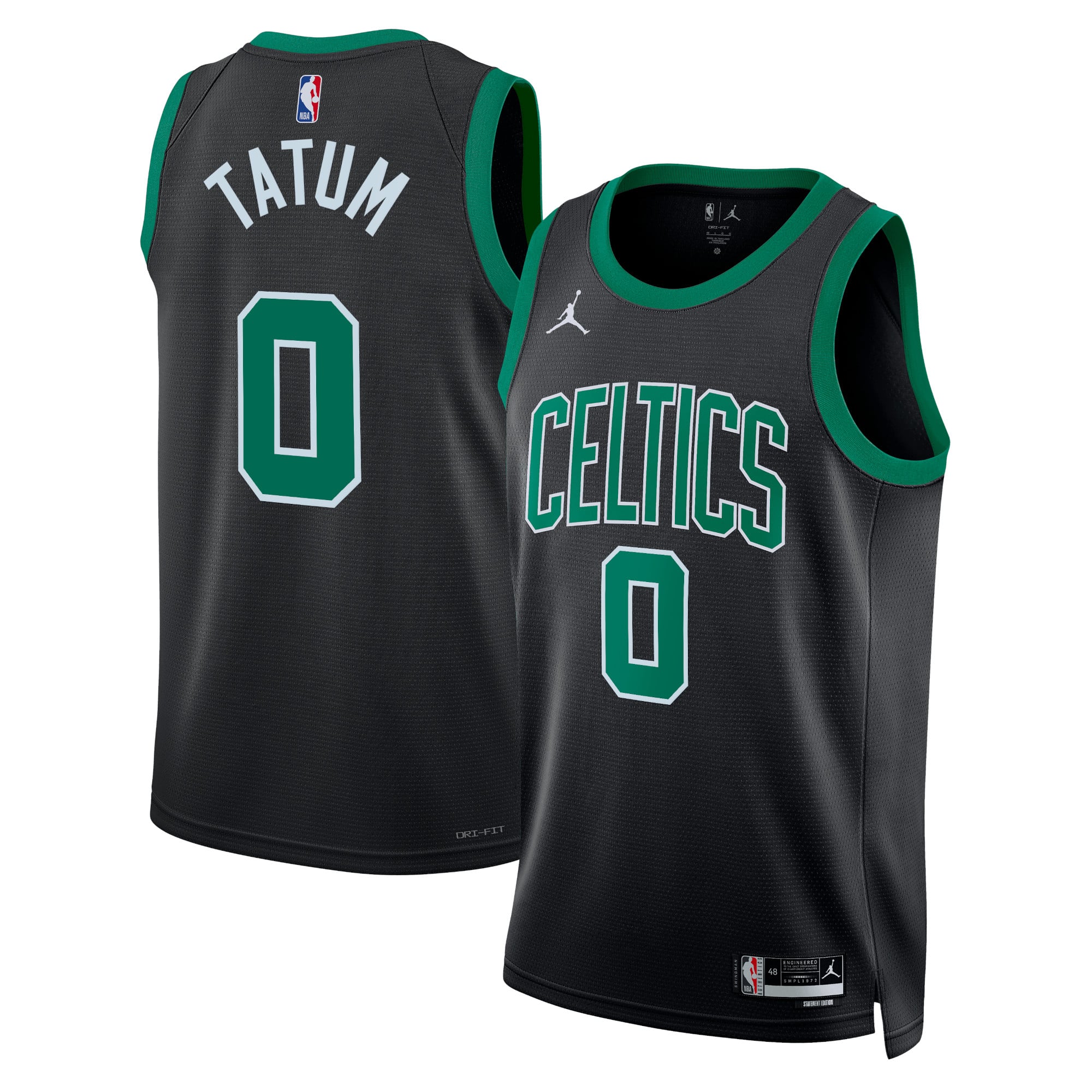 Camiseta Swingman Jordan Brand Statement Edition de los Boston Celtics - Negra - Jayson Tatum - Unisex