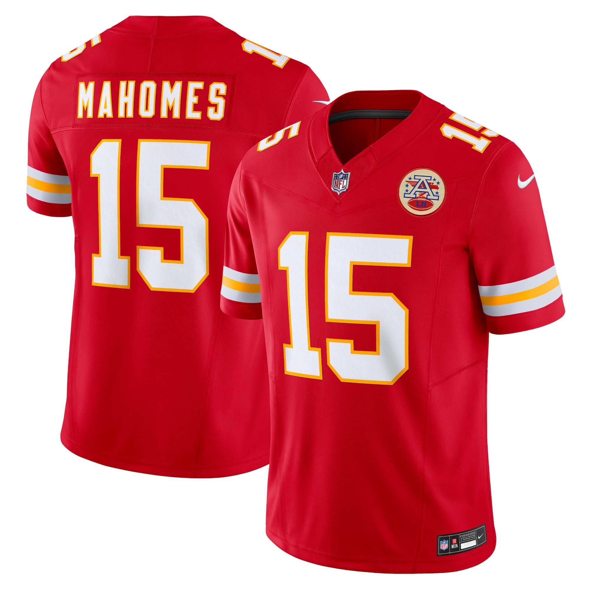 Kansas City Chiefs Maglia Gara Nike Home Vapor F.U.S.E. Limited - Patrick Mahomes - Uomo