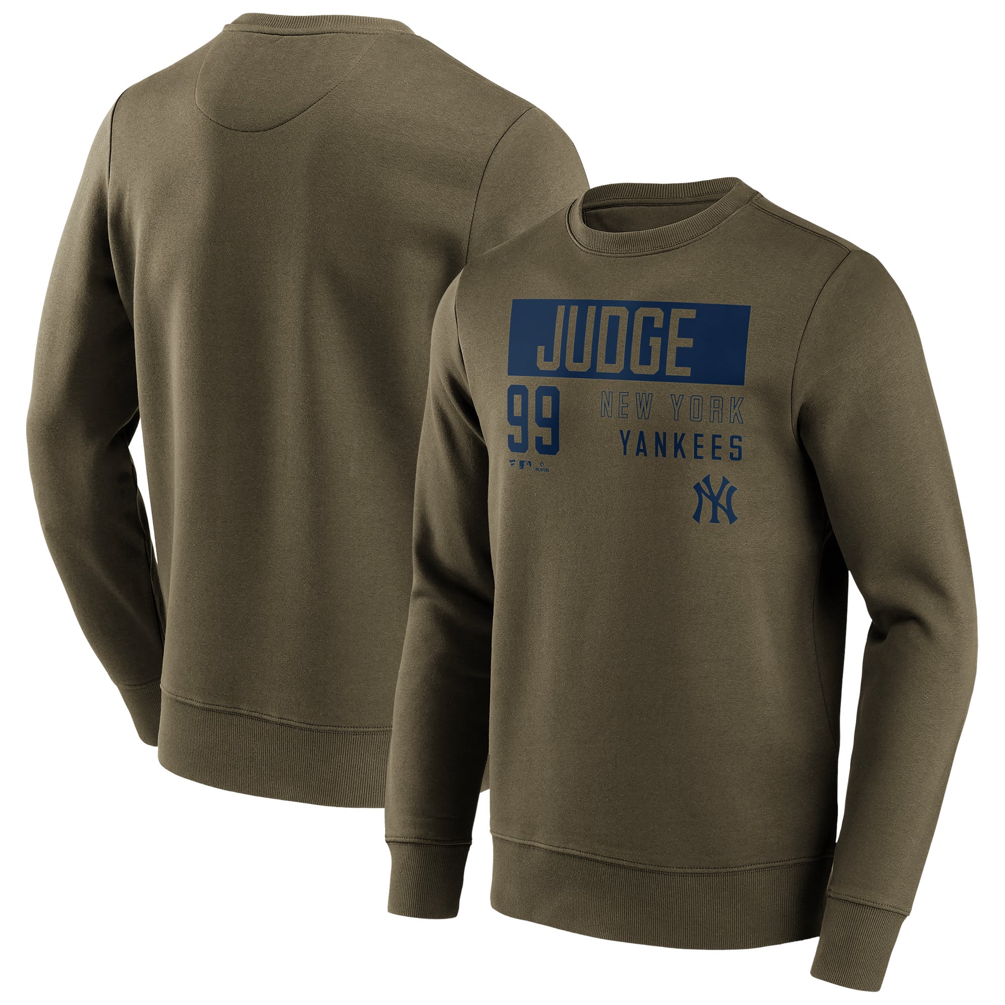 Felpa girocollo Aaron Judge dei New York Yankees con nome e numero alla moda - Uomo