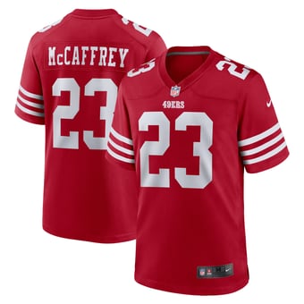 San Francisco 49ers Nike Game Home Jersey - Scarlet - Christian McCaffrey - Mens