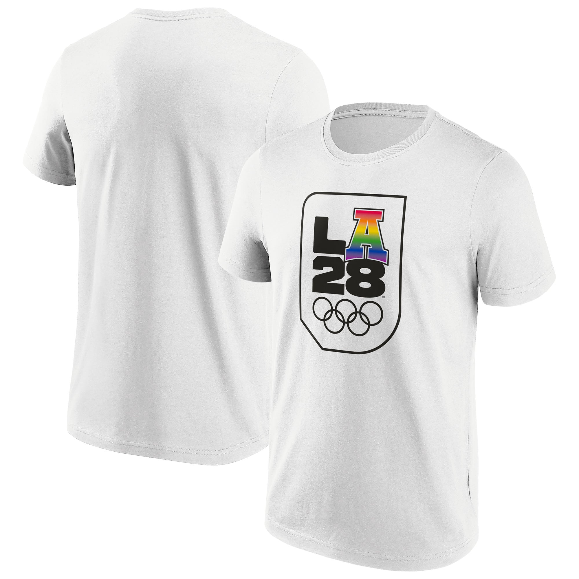 T-shirt grafica LA 2028 Pride 28 Olympics - bianca