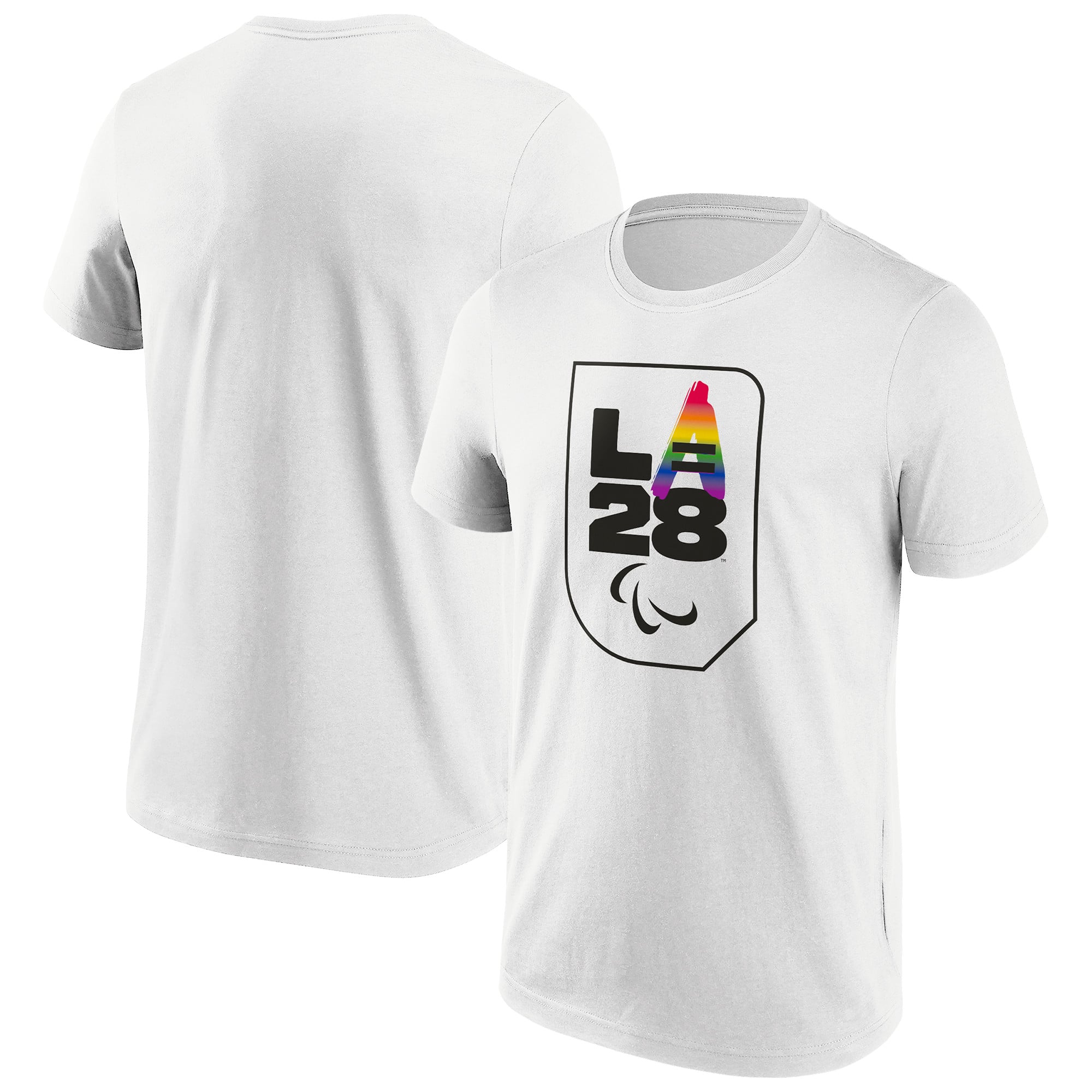 T-shirt grafica LA 2028 Pride 28 Paralympics - bianca