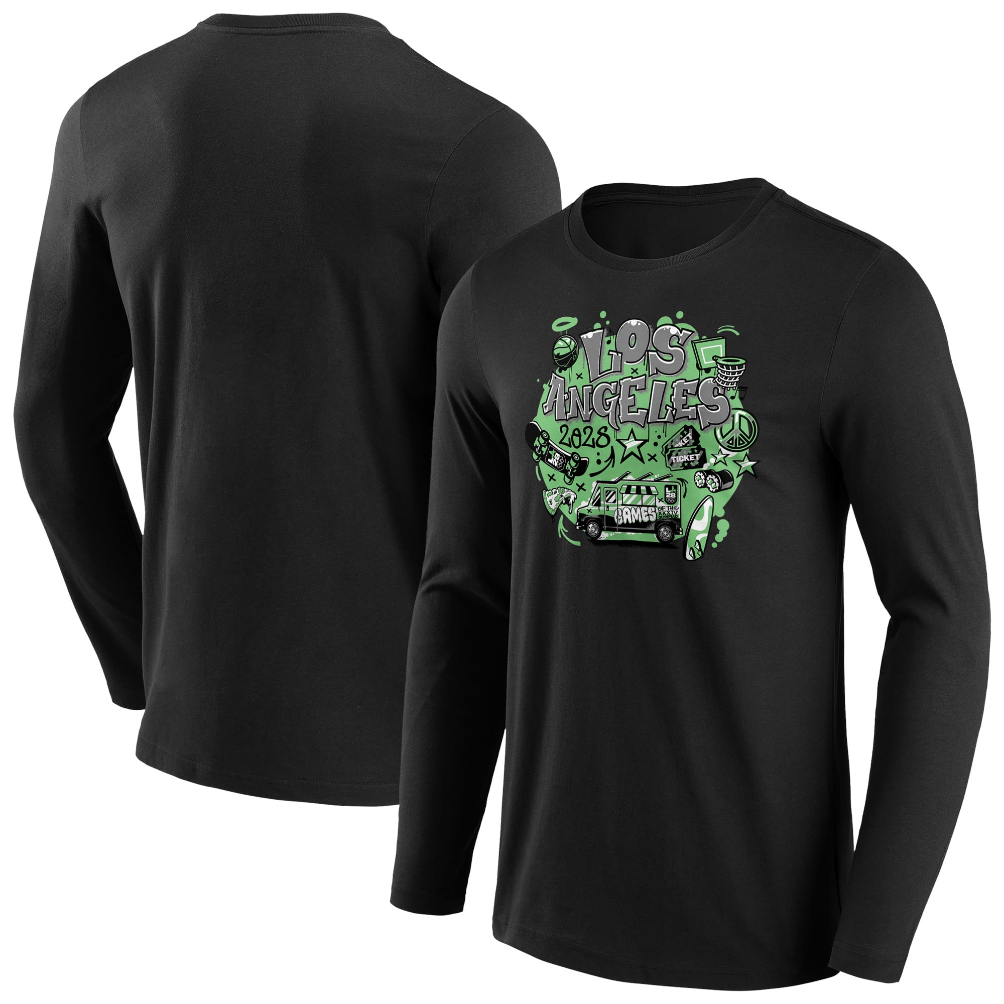 T-shirt a maniche lunghe grafica LA 2028 XXXIV - nera