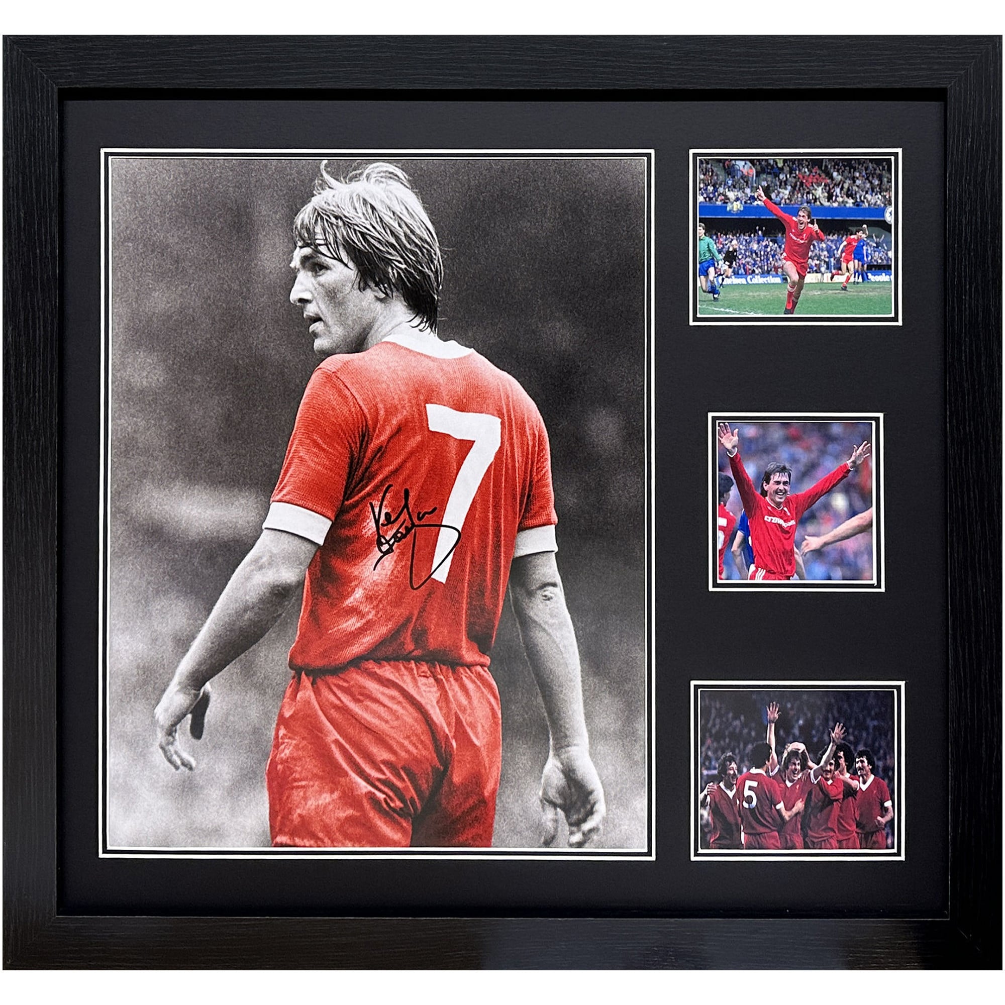 Foto del Liverpool autografata da Kenny Dalglish - Incorniciata