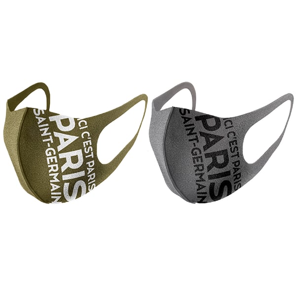 Lot de 2 masques PSG x Pitta Mask - Kaki/Gris - Adultes