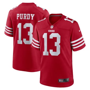 San Francisco 49ers Nike Game Home Jersey - Scarlet - Brock Purdy - Mens