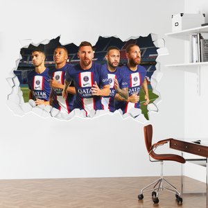 Sticker Mural Paris Saint-Germain Joueur Cassé - 90cm x 45cm, vue 2