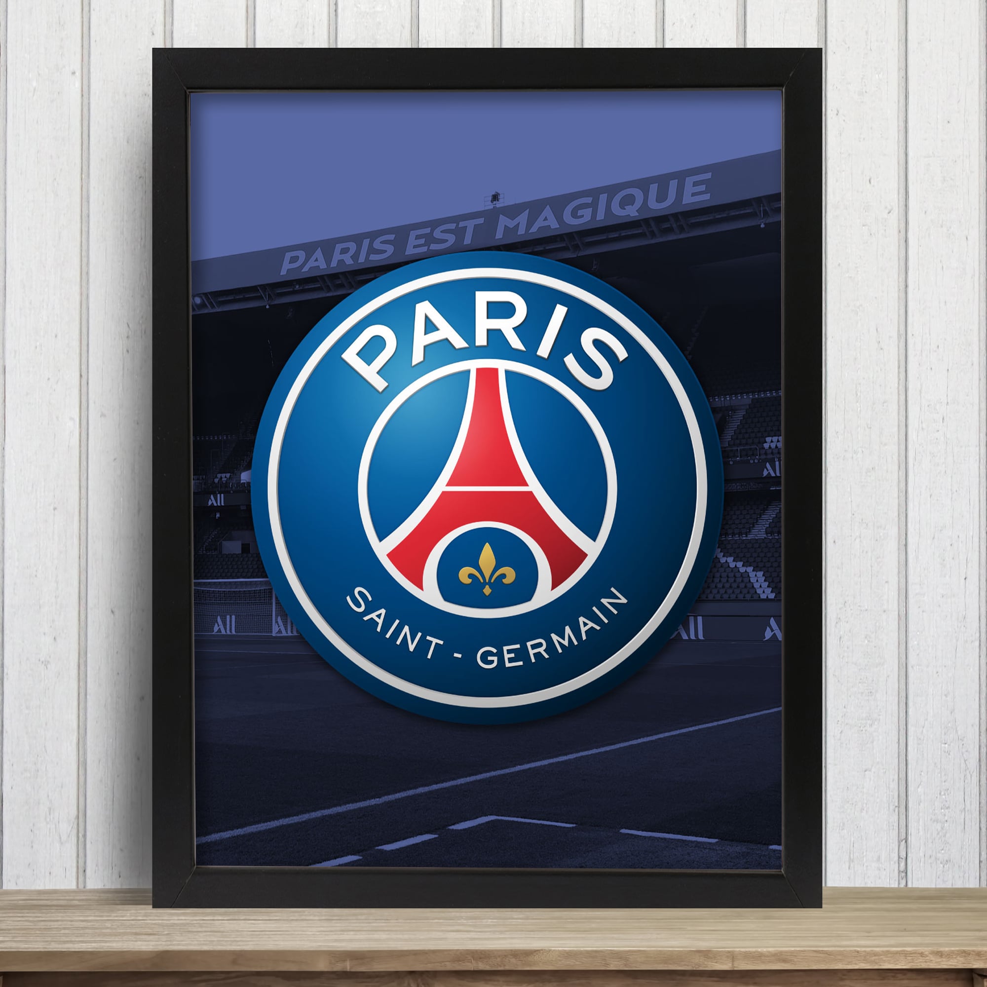 Wappendruck von Paris Saint-Germain – gerahmt – A3