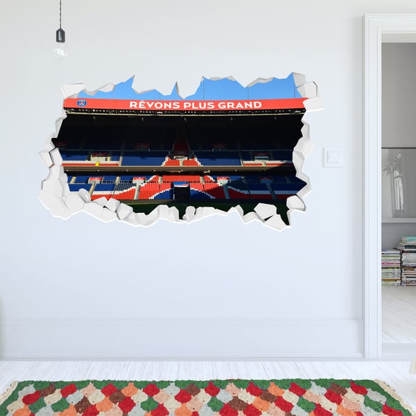 Sticker Mural Stade Paris Saint-Germain Revons Plus Grand Cassé - 120cm x 60cm