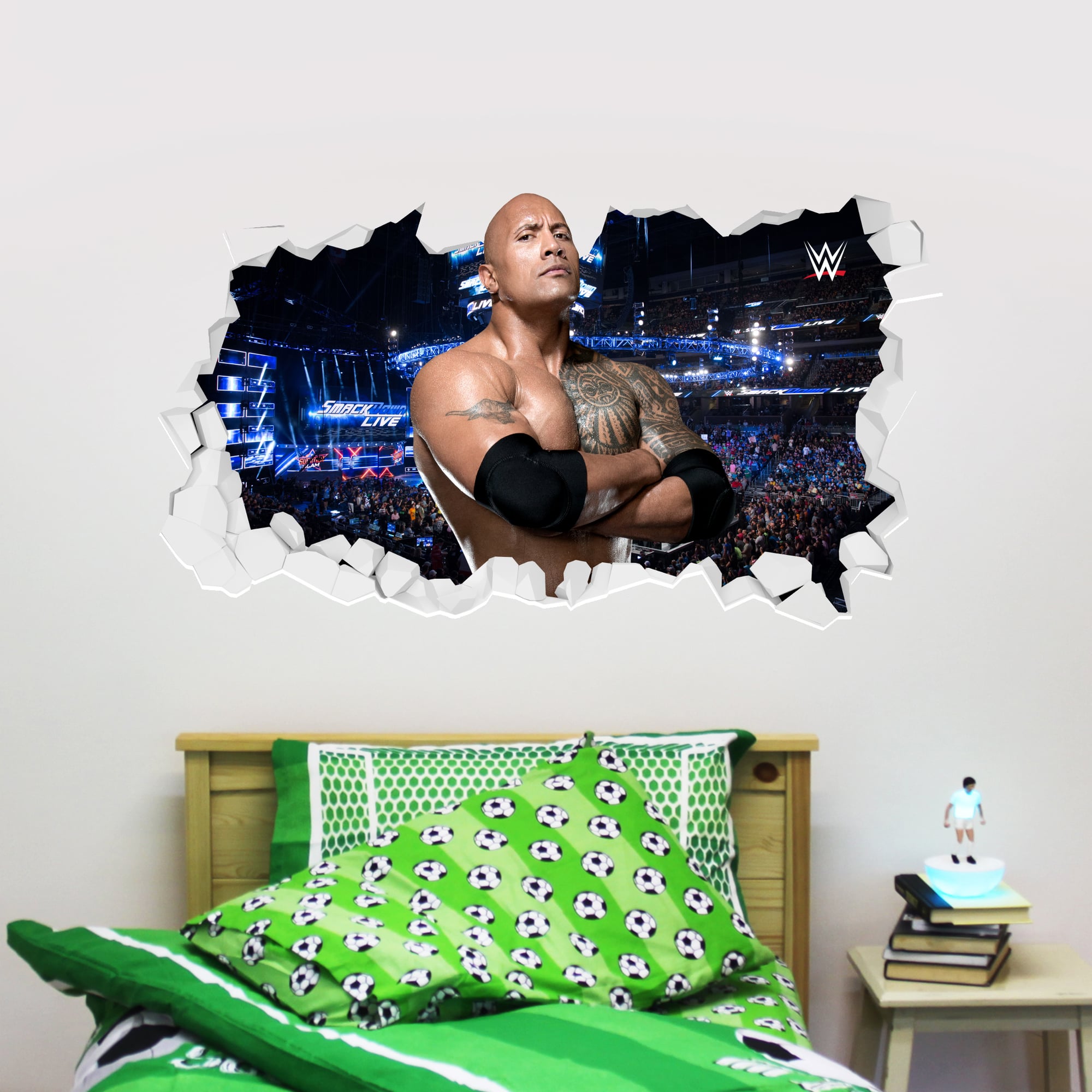 Adesivo da parete WWE The Rock Broken - 90 cm x 50 cm di altezza