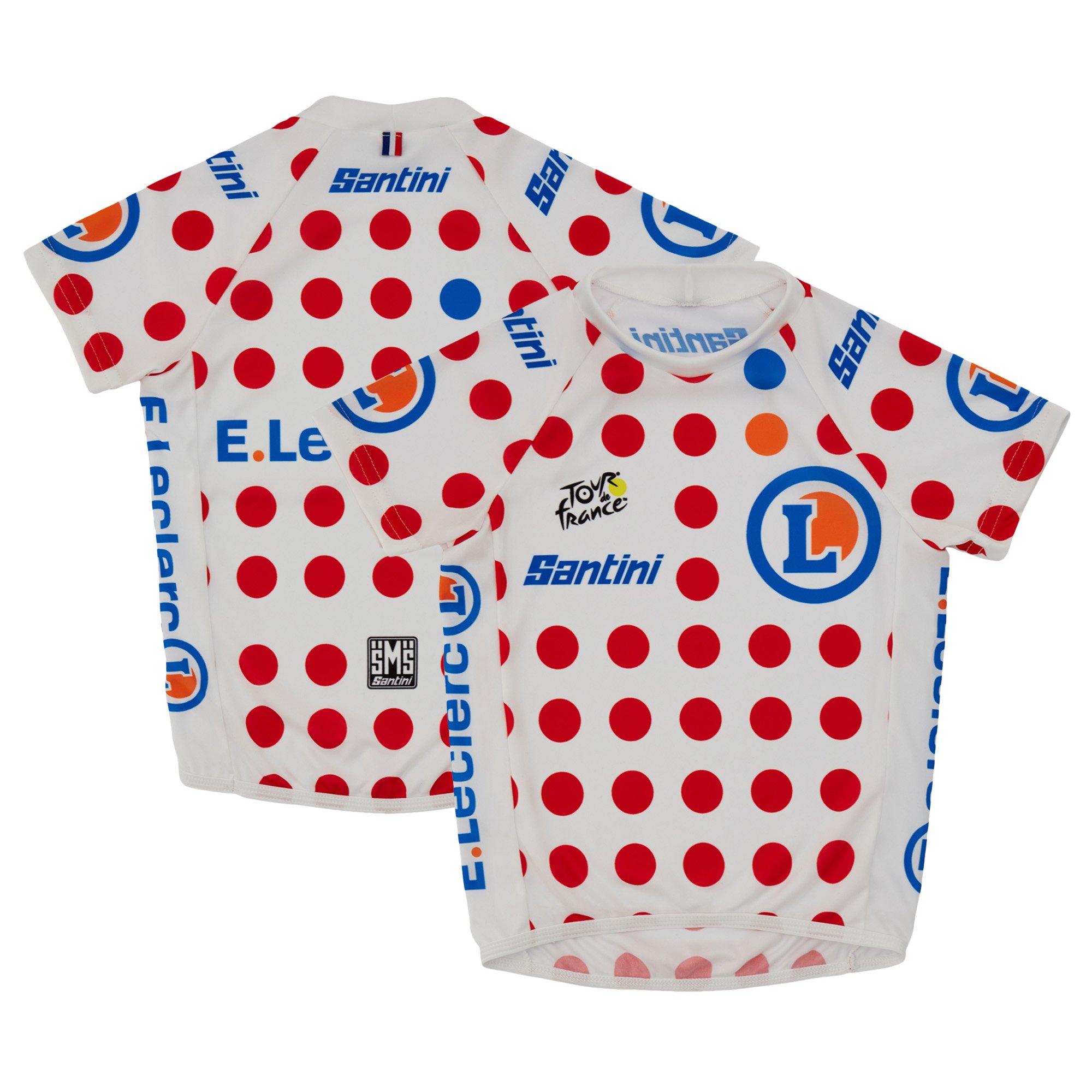 Maglia Replica del Team Tour de France 2026 di Santini - Polka - Bambino