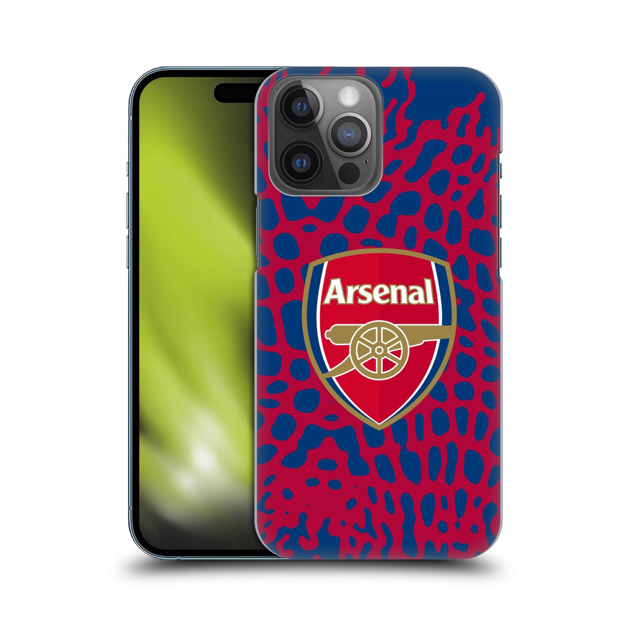 Custodia rigida per cellulare Arsenal Animal Pattern - rossa/blu - iPhone