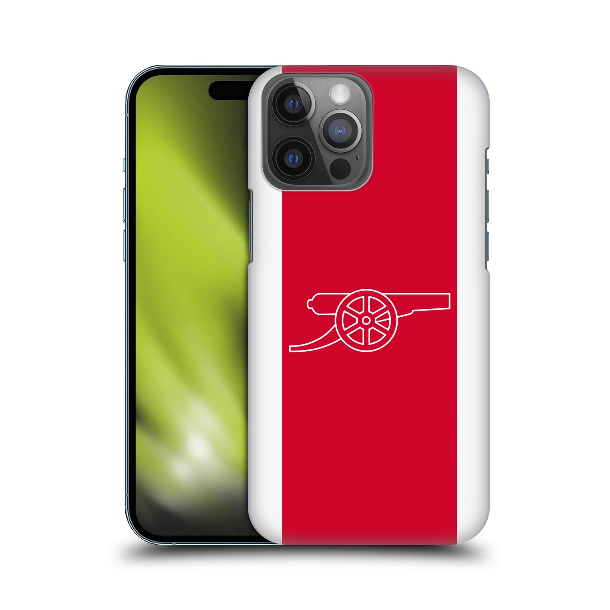 Custodia rigida per cellulare con retro logo Arsenal Gunners - rossa/bianca - iPhone