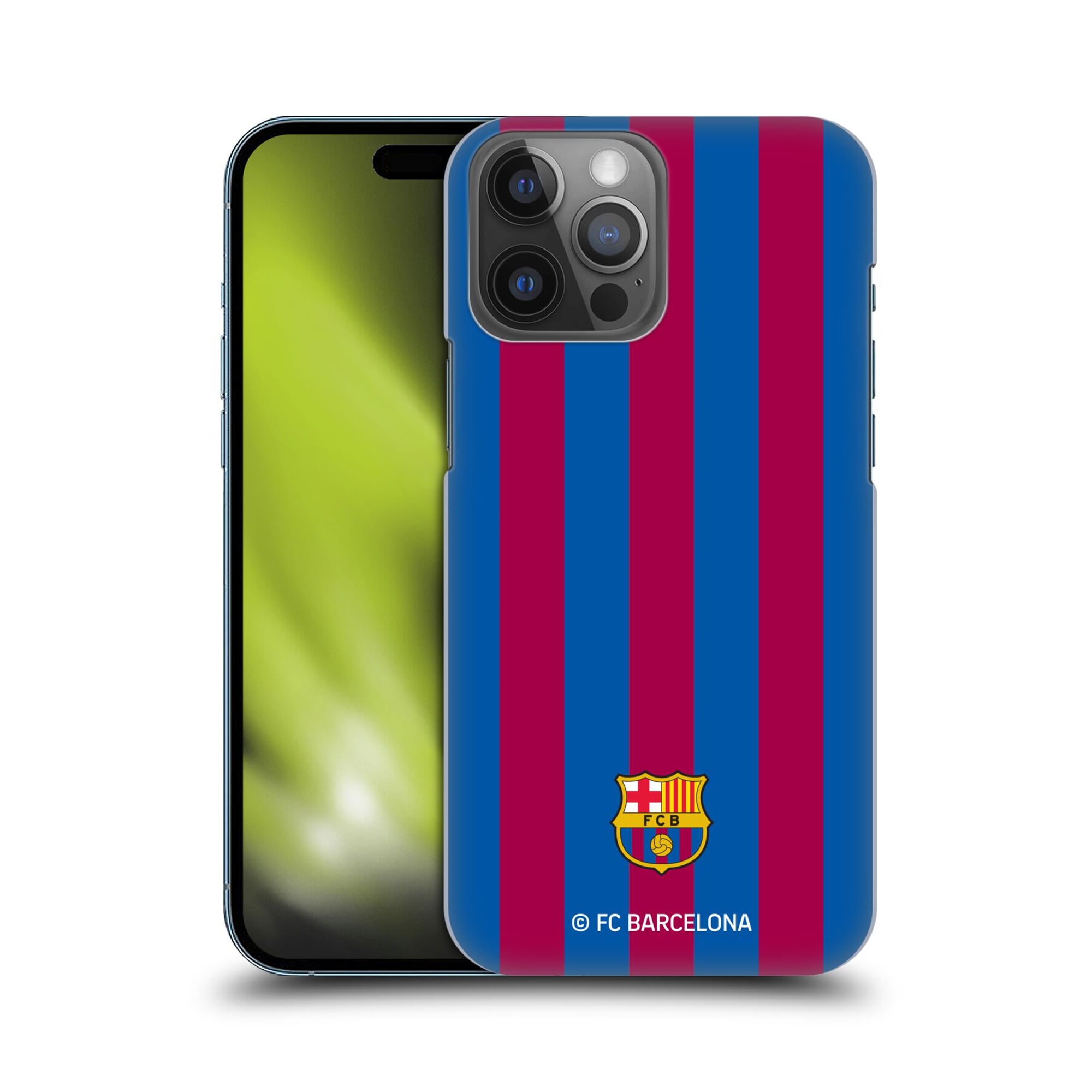Custodia rigida per cellulare Barcelona Stripes - rossa/blu - iPhone