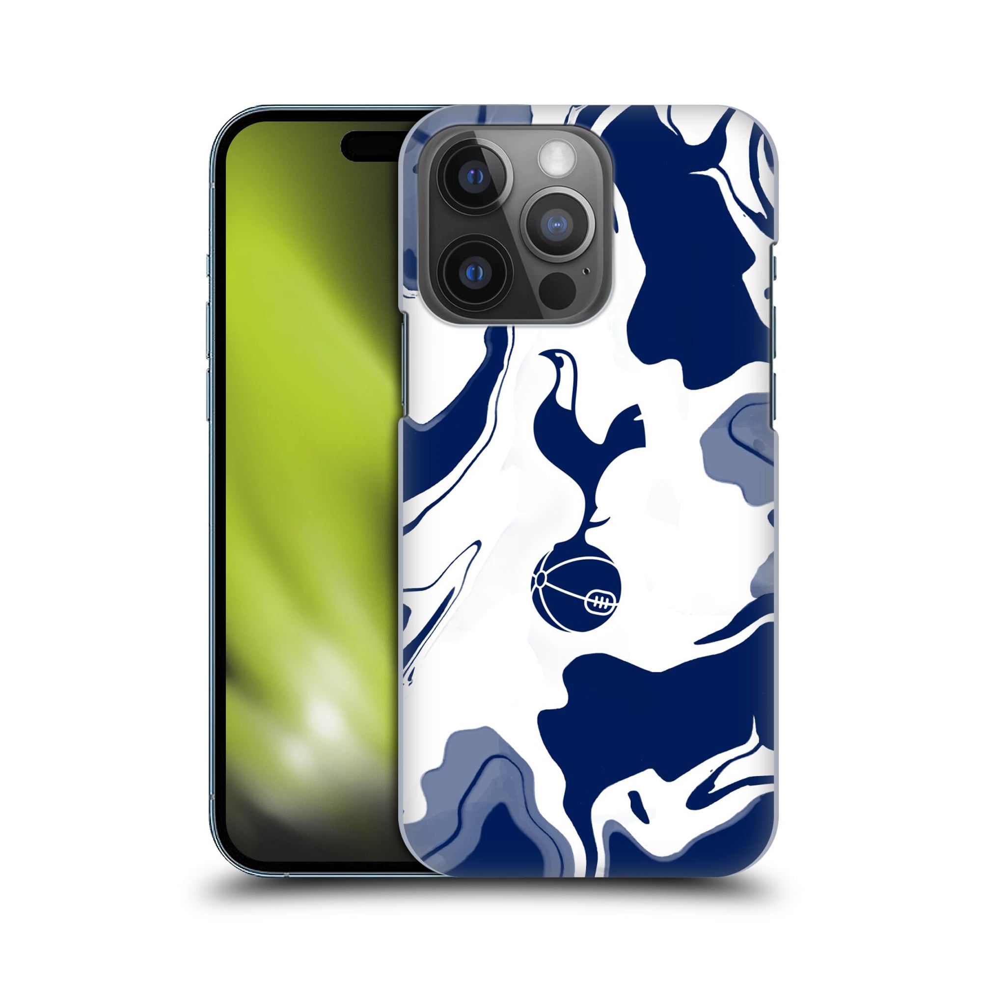 Cover posteriore rigida compatibile con Tottenham Hotspur Marble Badge - bianca - iPhone