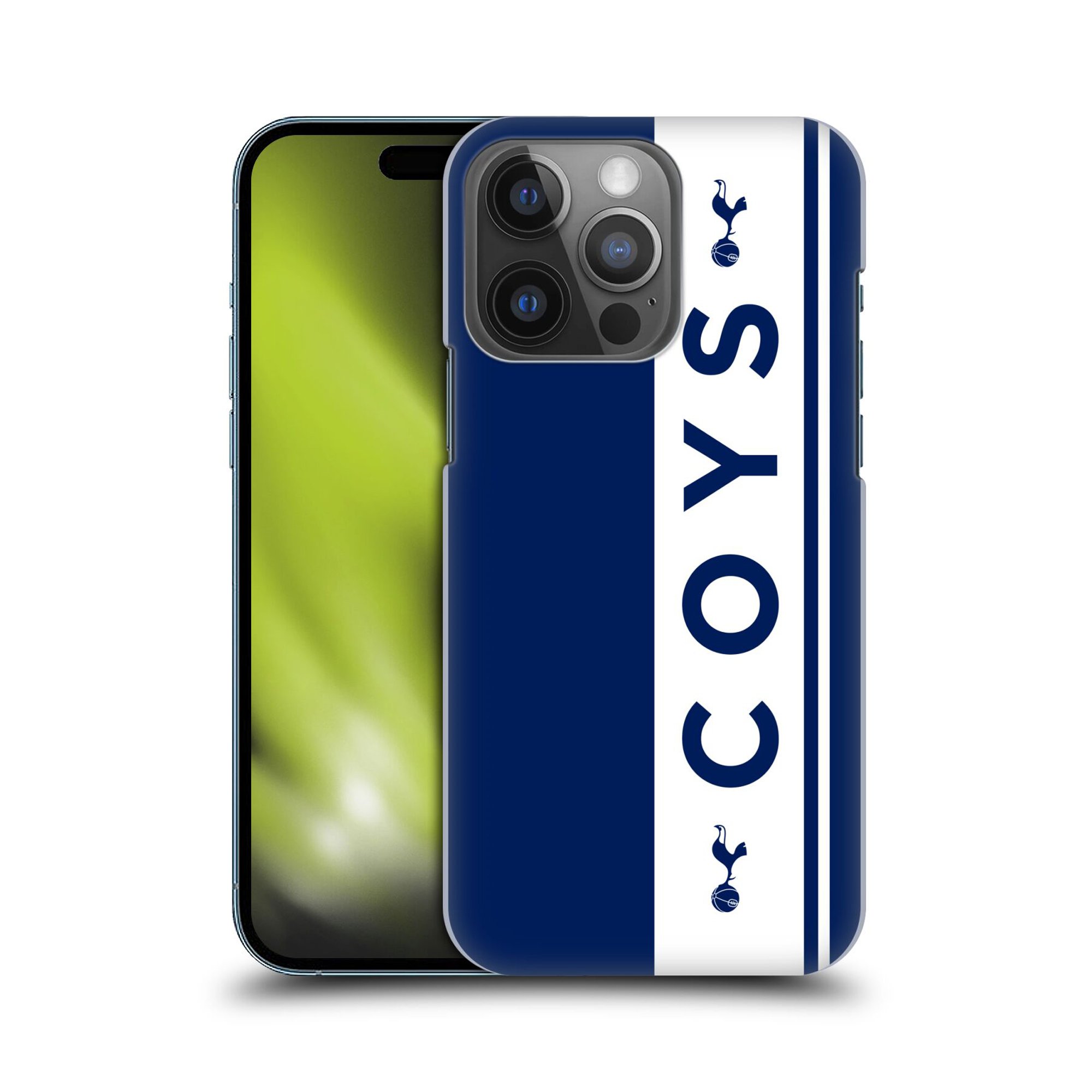 Cover posteriore rigida compatibile con telefono Tottenham Hotspur COYS - blu/bianca - iPhone