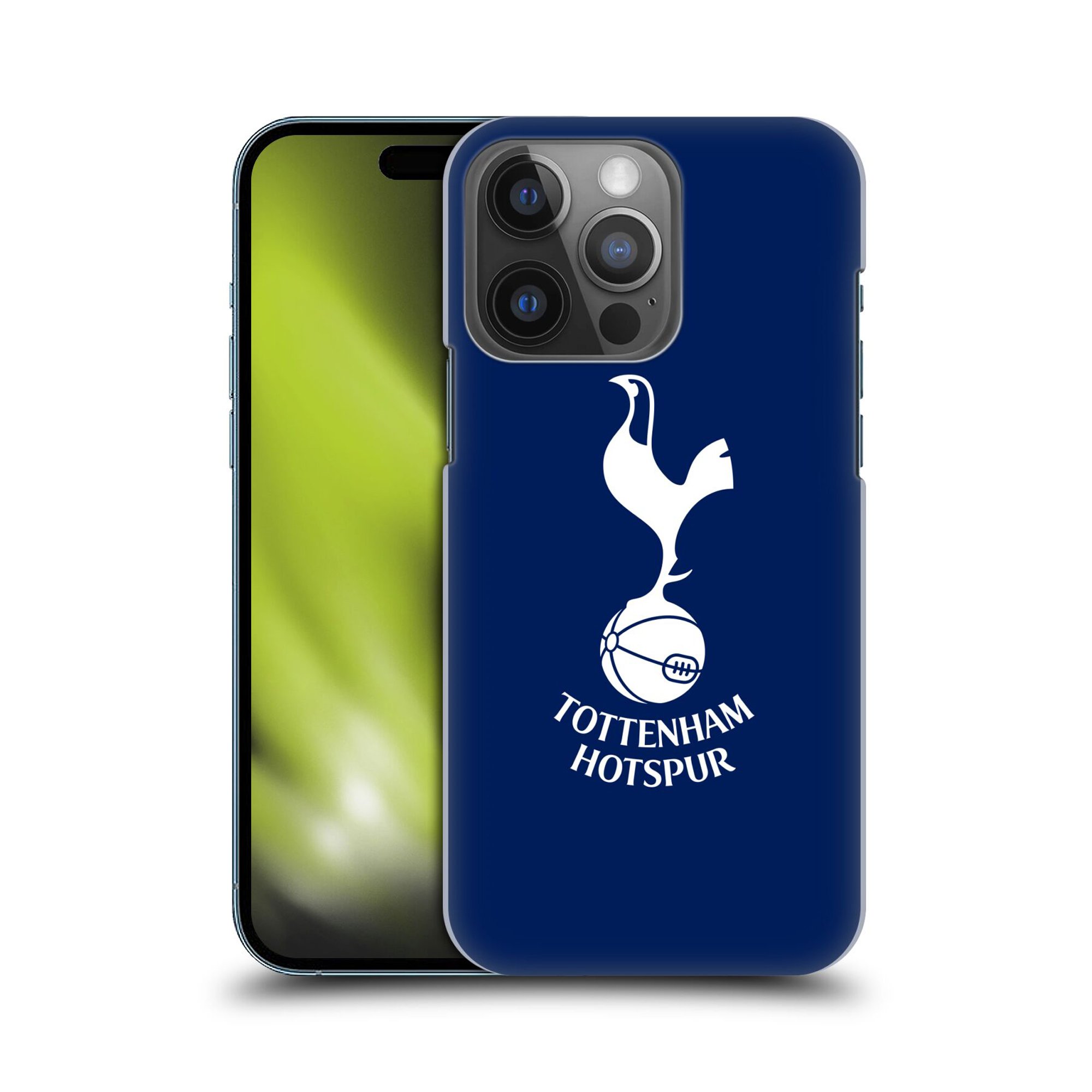 Custodia rigida compatibile con la parte posteriore del telefono del Tottenham Hotspur Cockerel - blu - iPhone