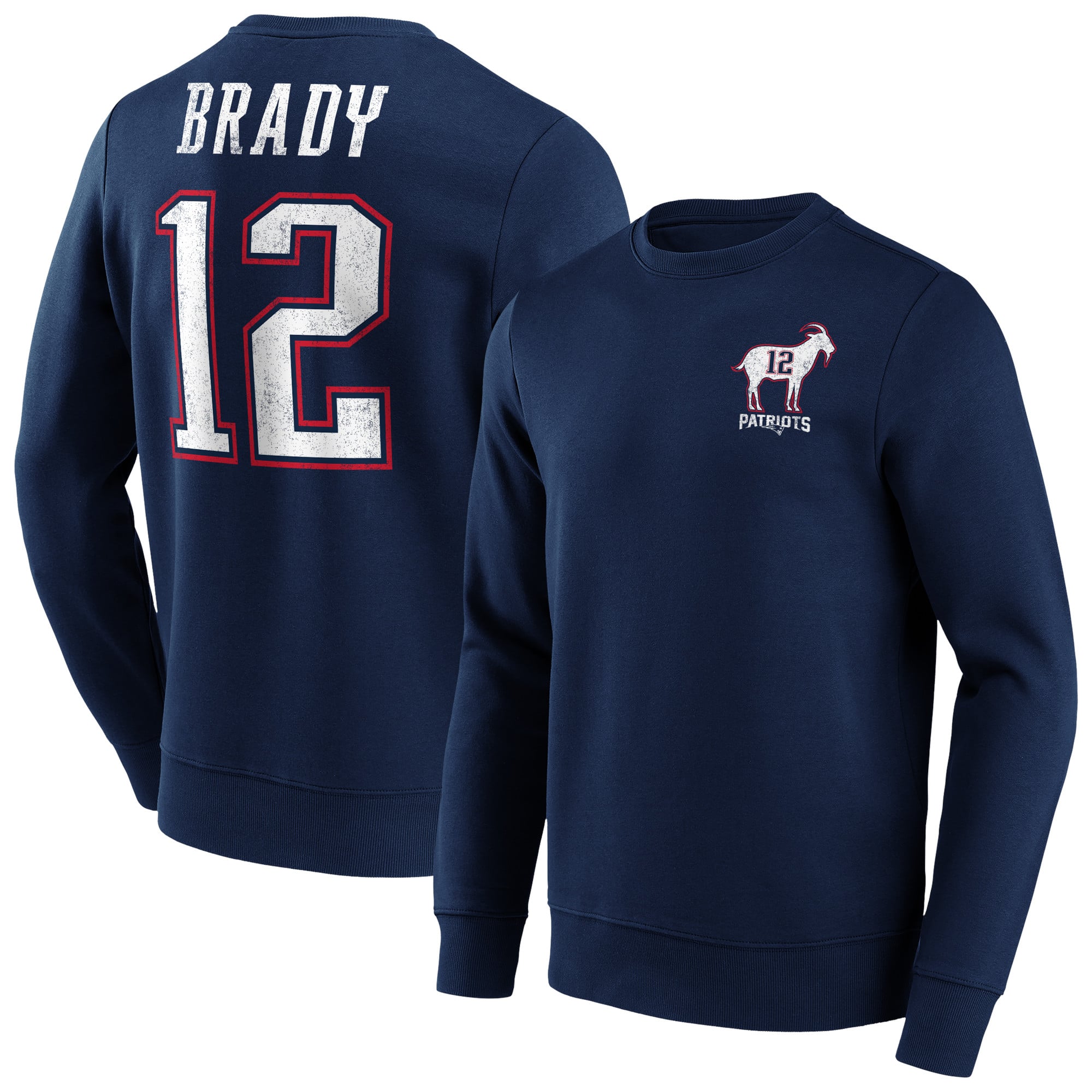 Felpa New England Patriots Tom Brady Sneak Graphic Crew - Uomo