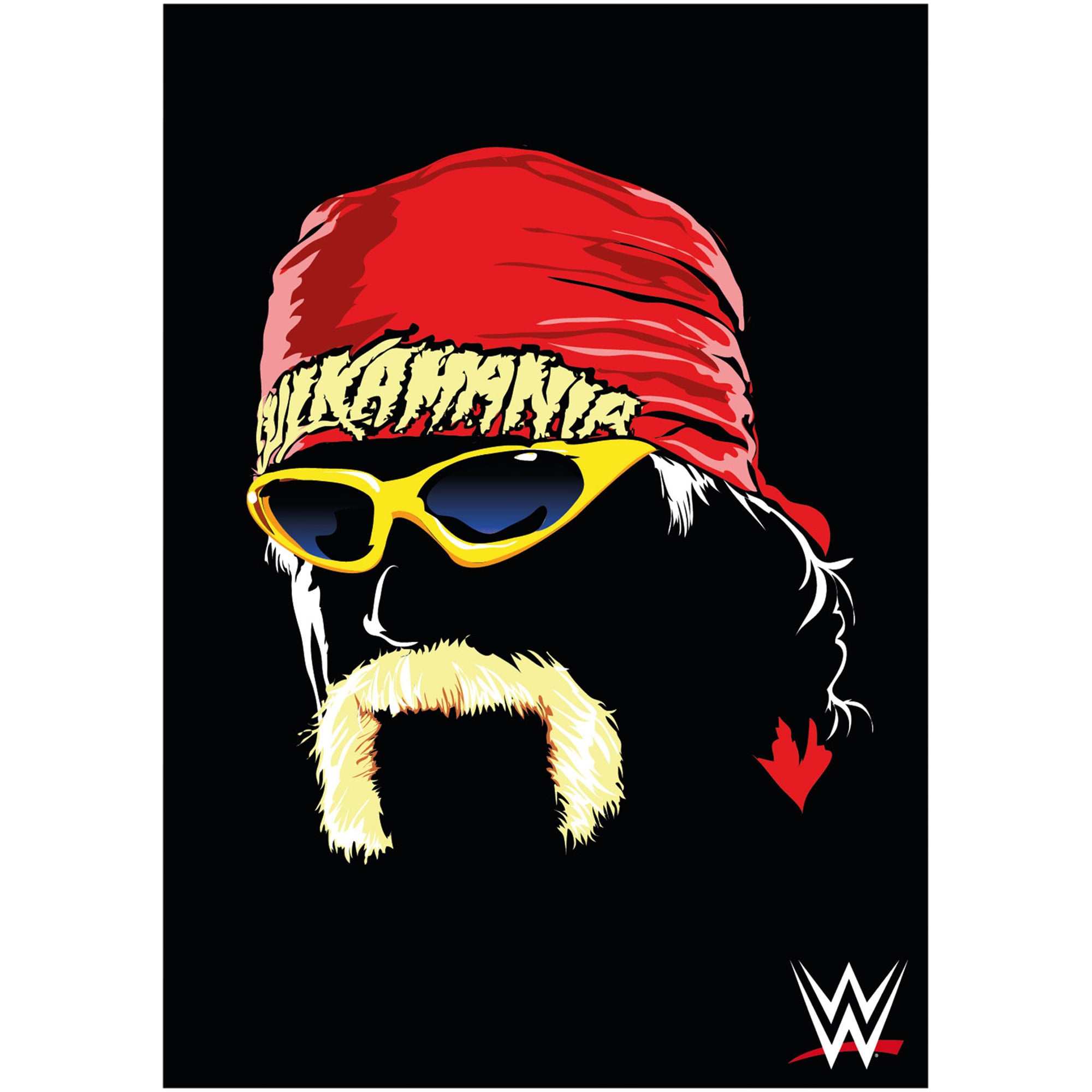 WWE Hulk Hogan Face Illustration Poster - Unframed A2