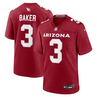 Arizona Cardinals Nike Home Game Jersey - Cardinal - Budda Baker - Mens