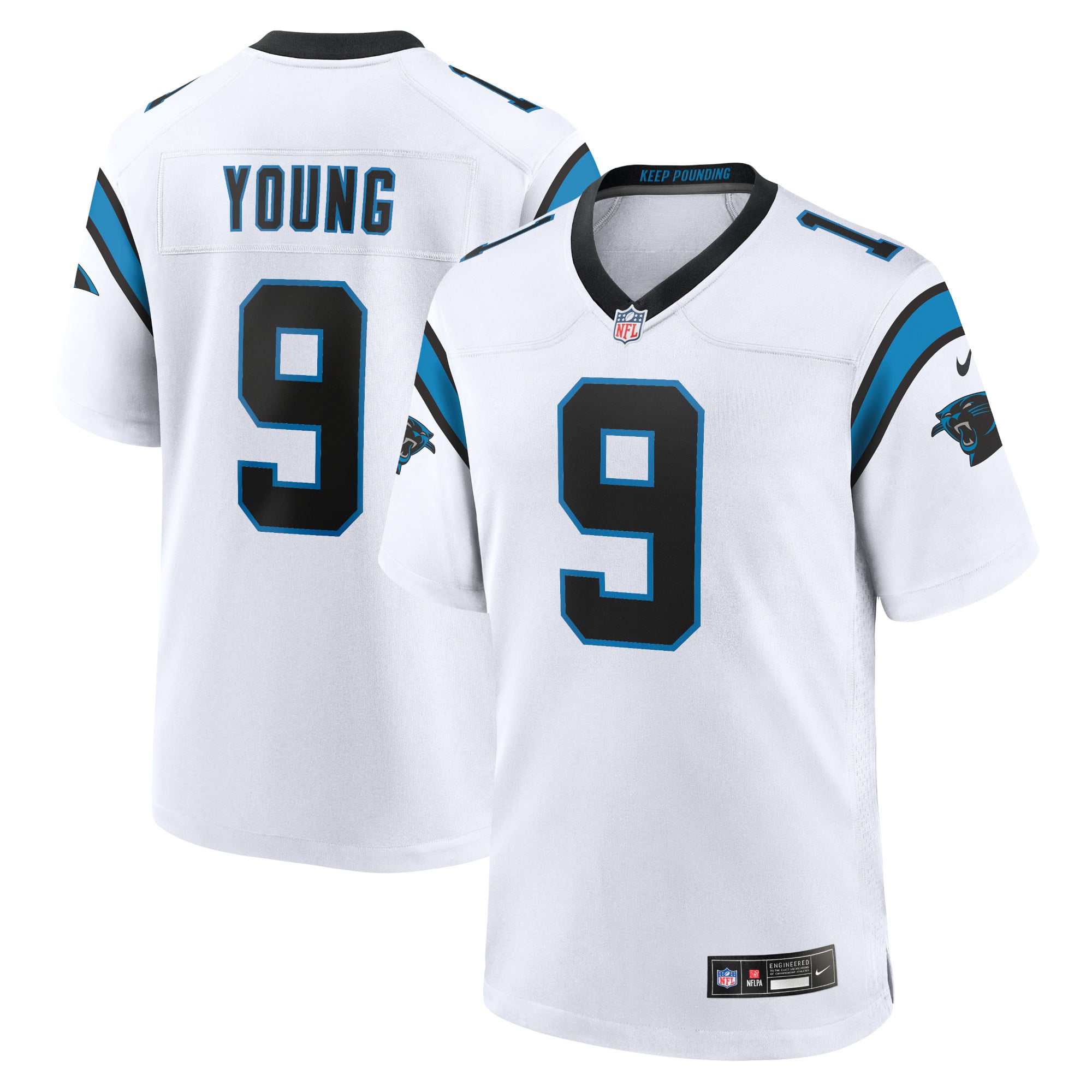 Camiseta Nike Game de la 2ª equipación del Carolina Panthers - Blanco - Bryce Young - Hombre