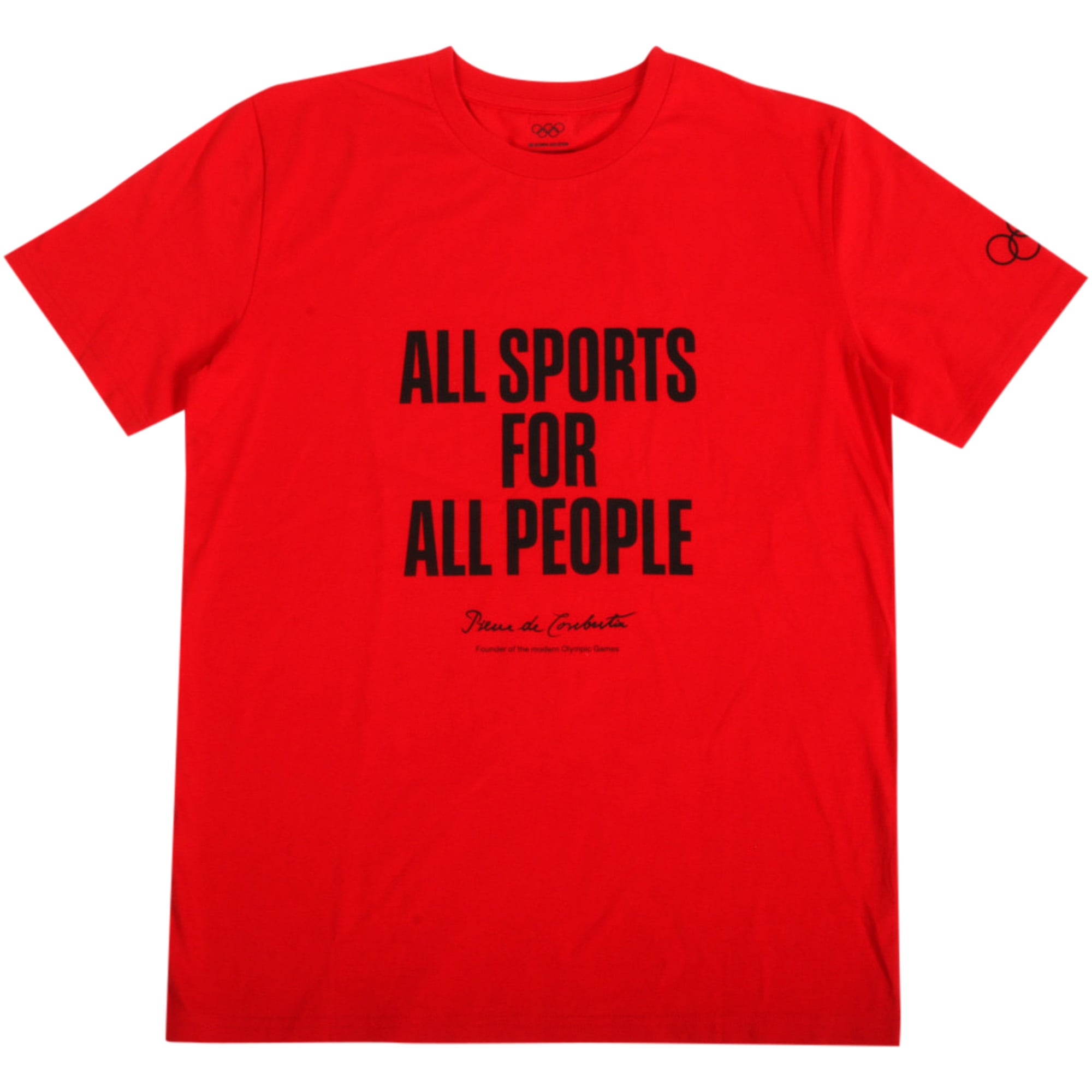 Maglietta The Olympic Collection Pierre de Coubertin - rossa