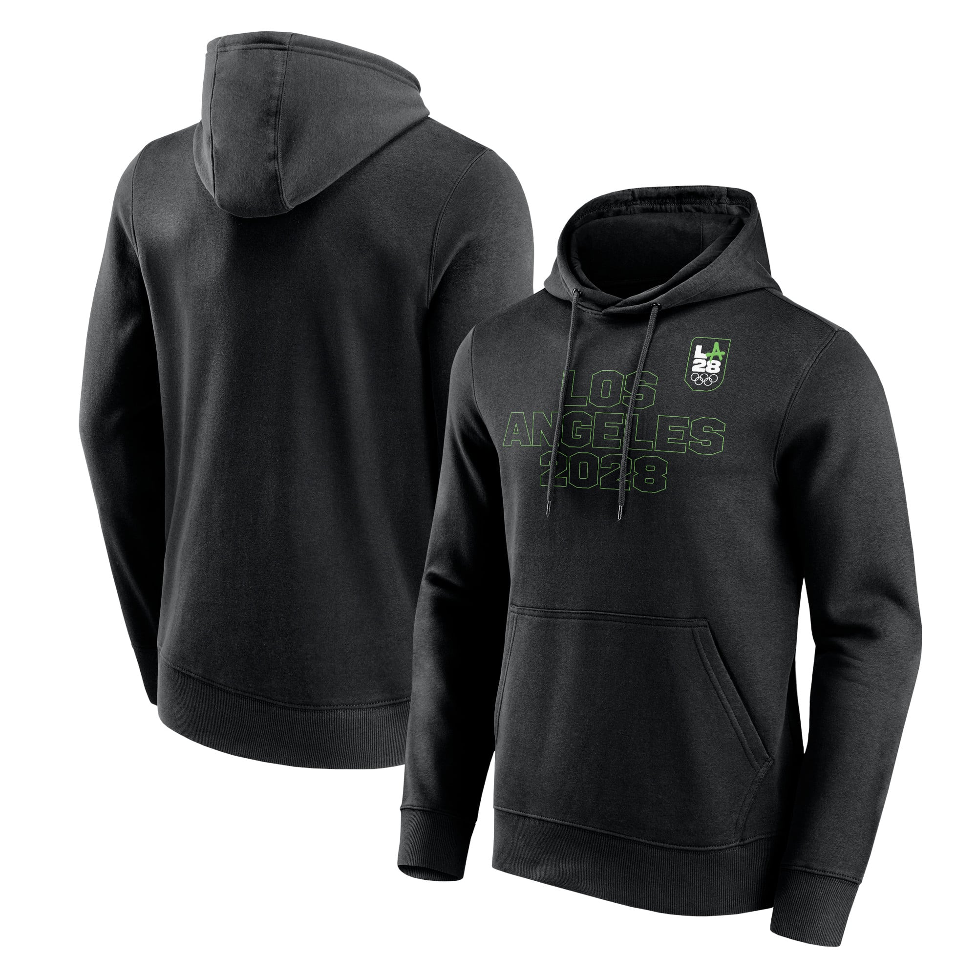 Felpa con cappuccio grafica LA 2028 Neon Outline - nera