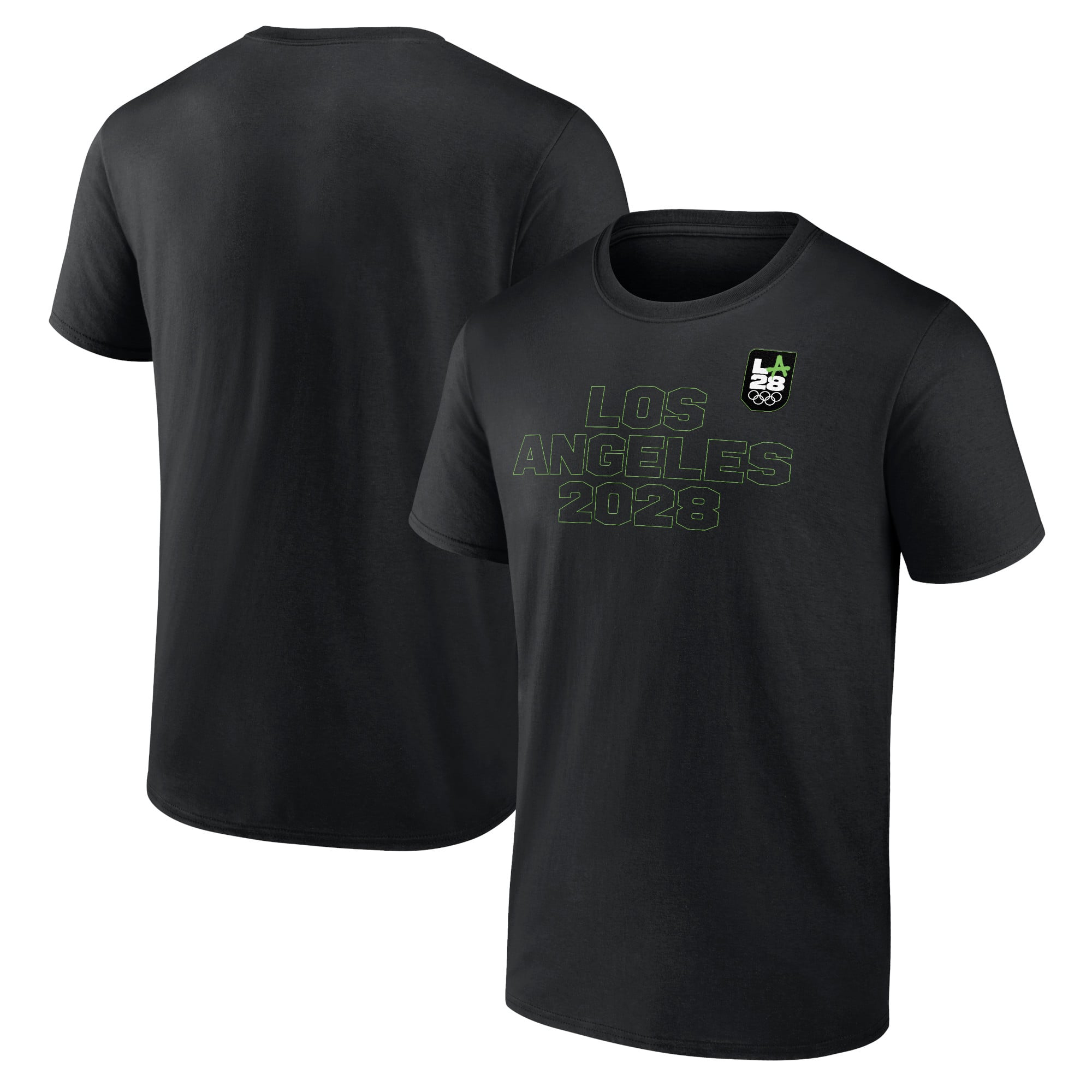 T-shirt con grafica LA 2028 Neon Outline - nera