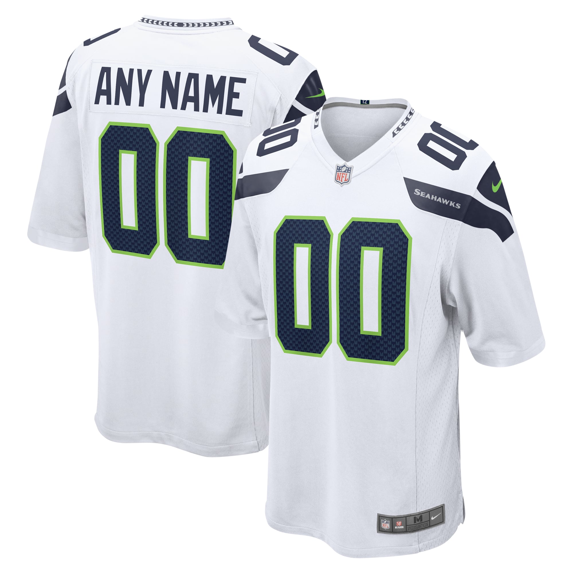 Seattle Seahawks Maglia Gara Nike Road Game - Personalizzabile - Uomo