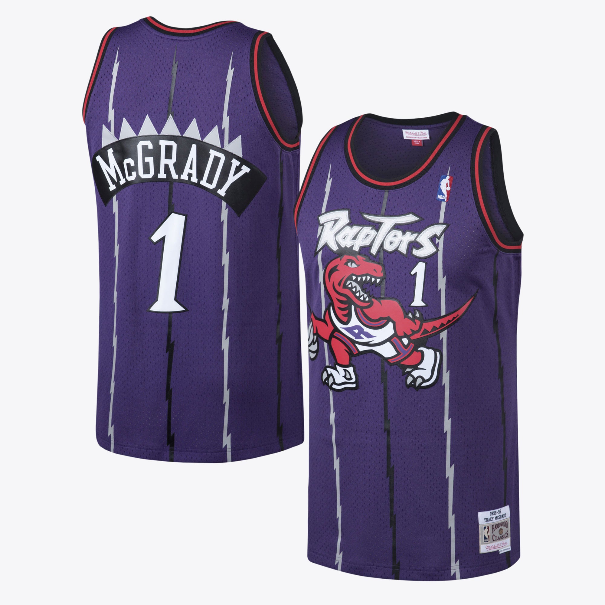 Tracy McGrady Toronto Raptors 1998-99 Mitchell & Ness Hardwood Classics Swingman Auswärtstrikot – Lila