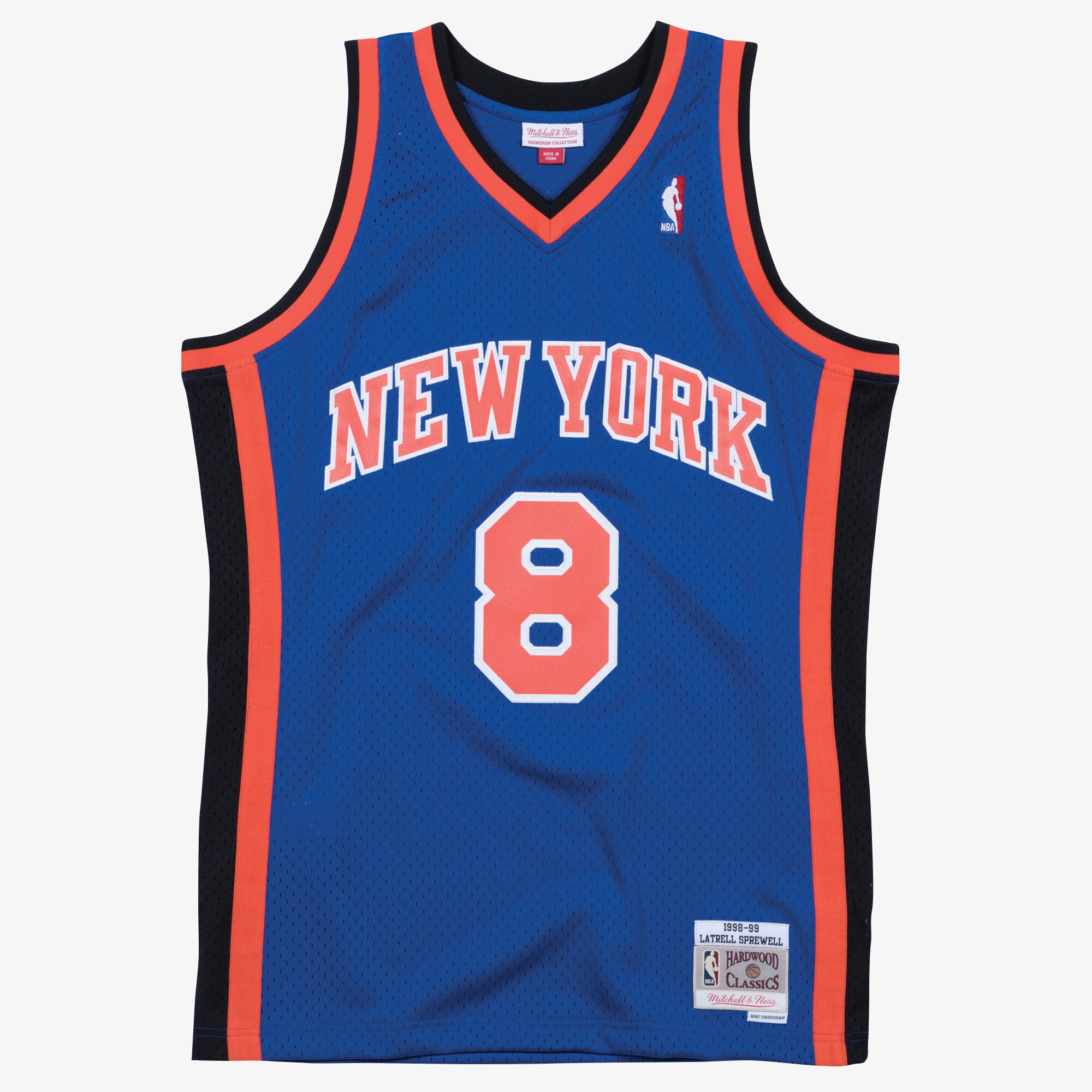 Latrell Sprewell New York Knicks 1998-99 Mitchell & Ness Swingman Auswärtstrikot – Marineblau