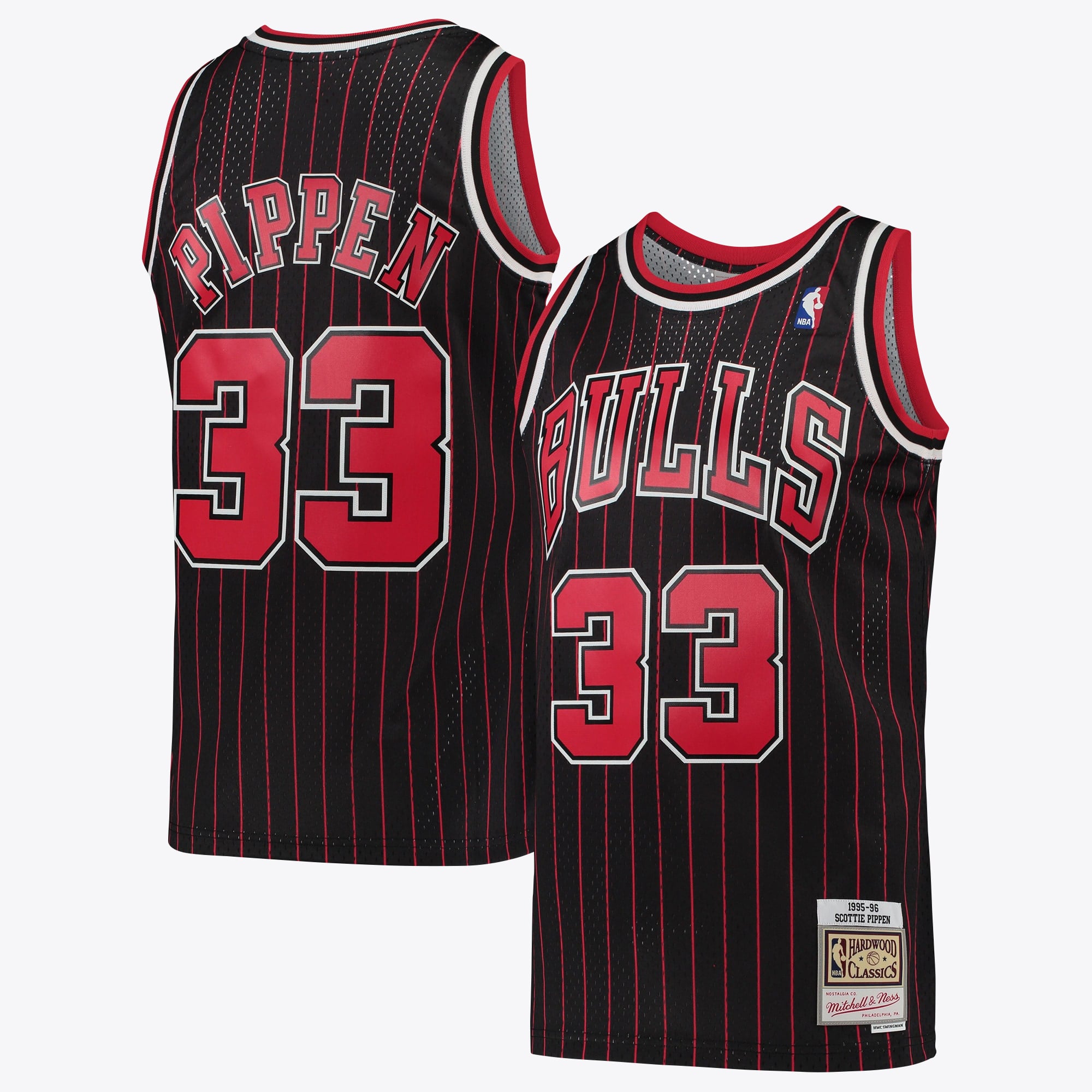 Scottie Pippen Chicago Bulls 1995-96 Mitchell & Ness Black Hardwood Classics Alternate Swingman Jersey