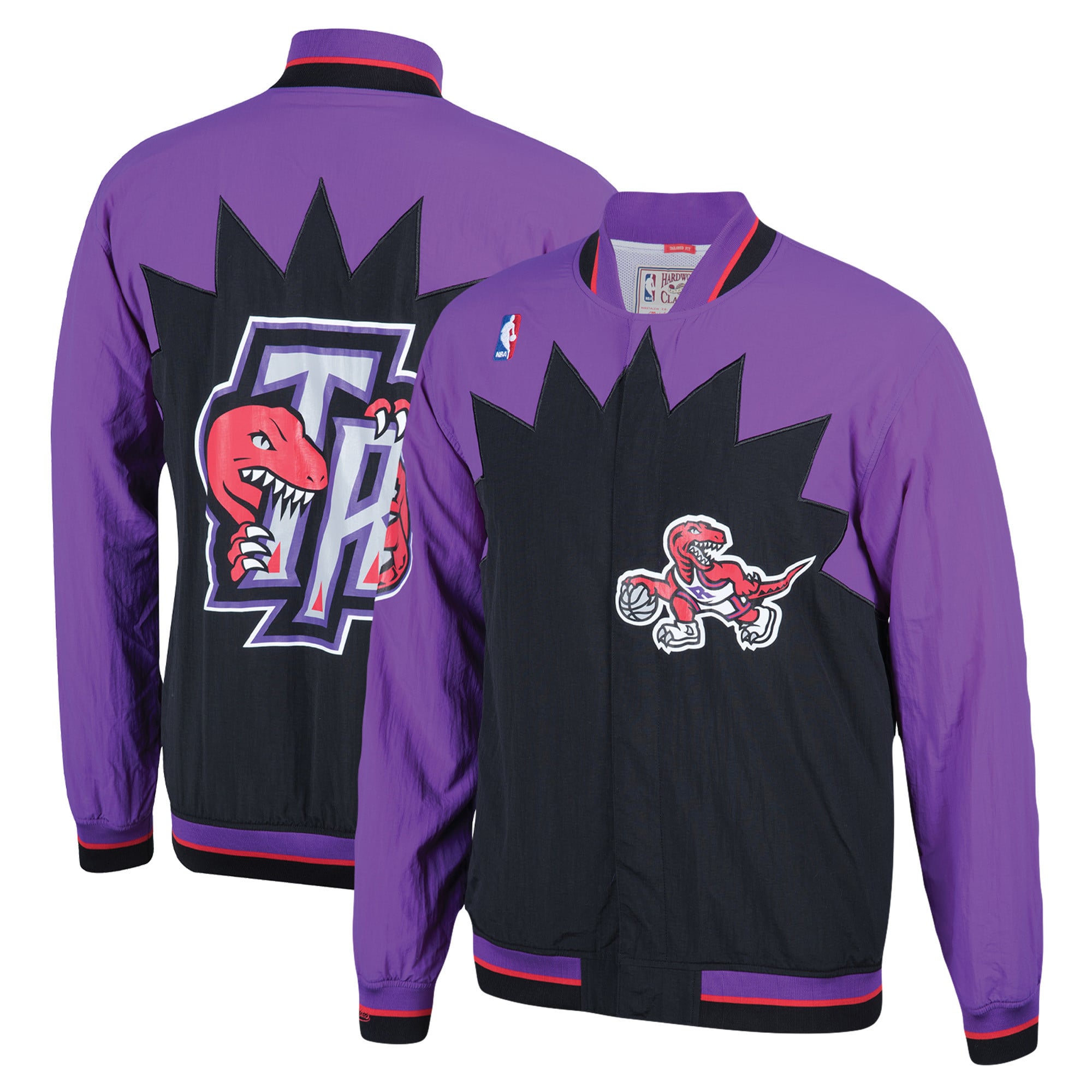 Toronto Raptors Hardwood Classics 1995–96 Authentische Aufwärmjacke von Mitchell & Ness – Herren