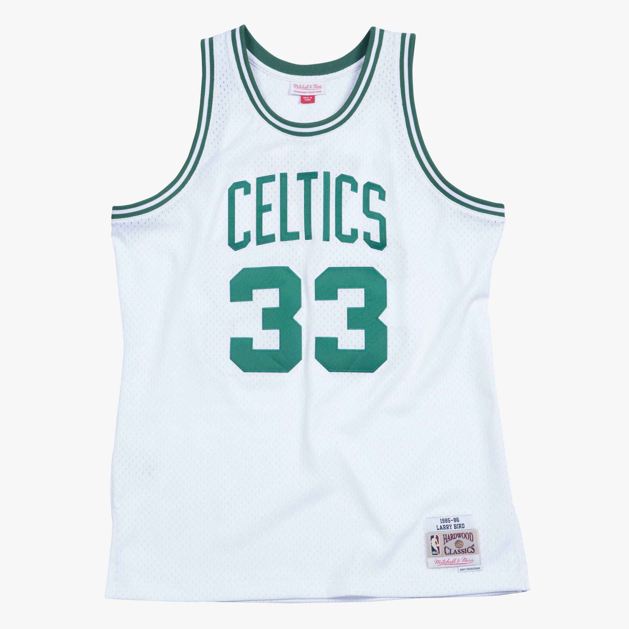 Larry Bird Boston Celtics 1985-86 Mitchell & Ness Swingman Heimtrikot – Weiß