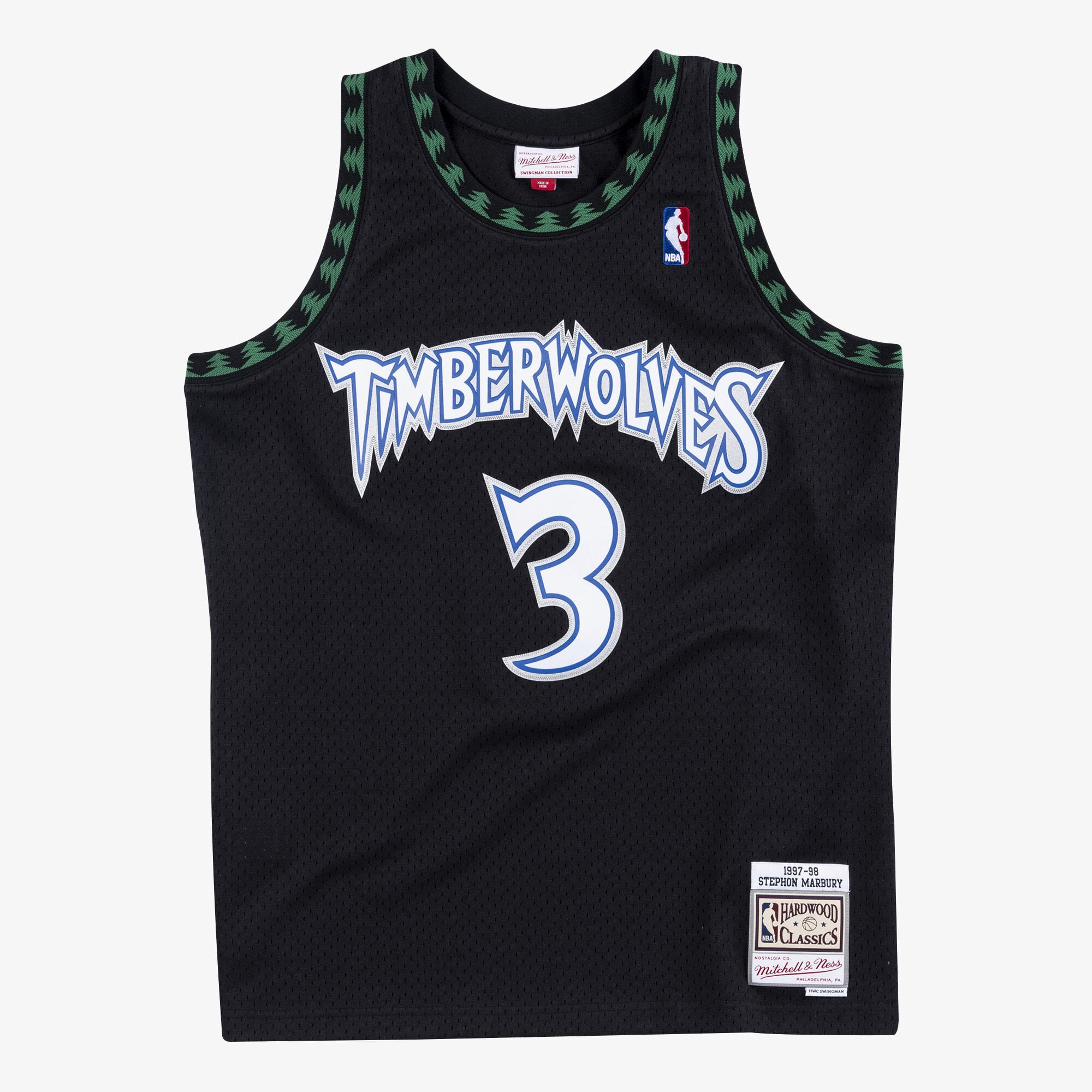 Stephon Marbury Minnesota Timberwolves 1997-98 Mitchell & Ness Black Swingman Jersey Alternate