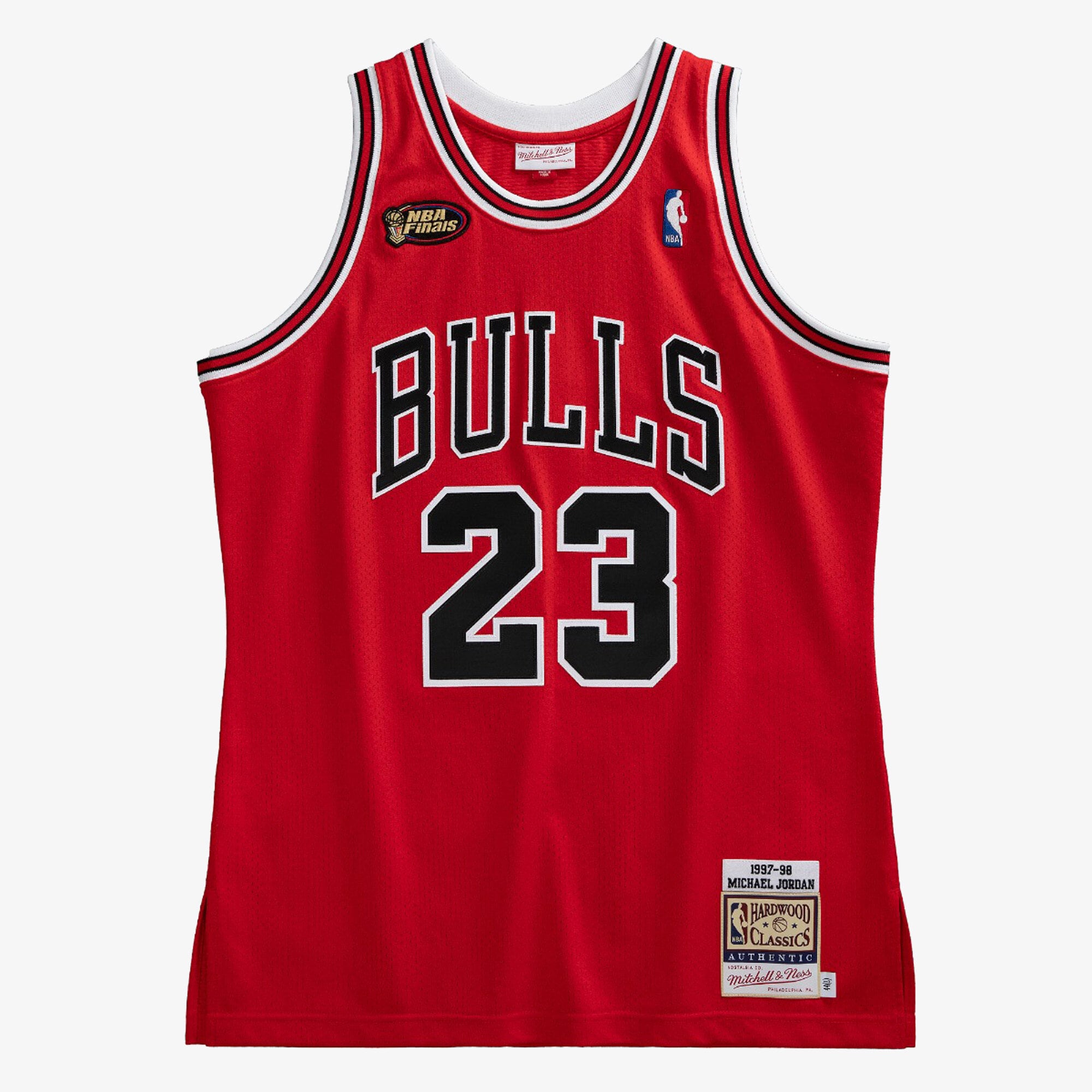 Michael Jordan Chicago Bulls 1997-98 Mitchell & Ness Red Authentic Jersey Road Finals