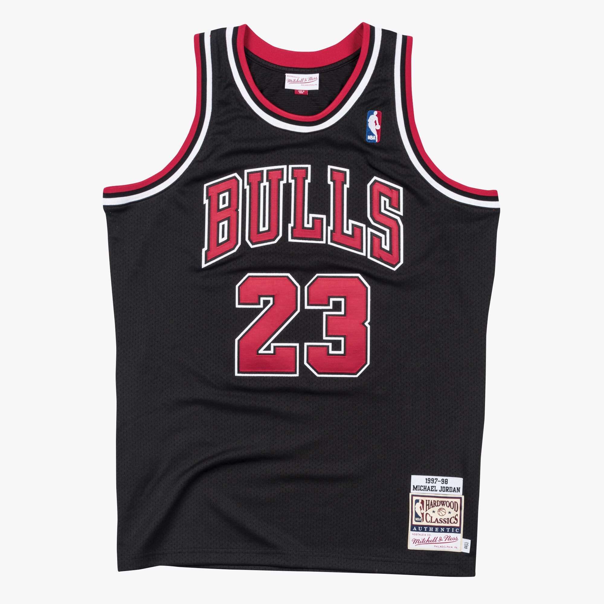 Michael Jordan Chicago Bulls 1997-98 Mitchell & Ness Black Authentic Jersey Alternate