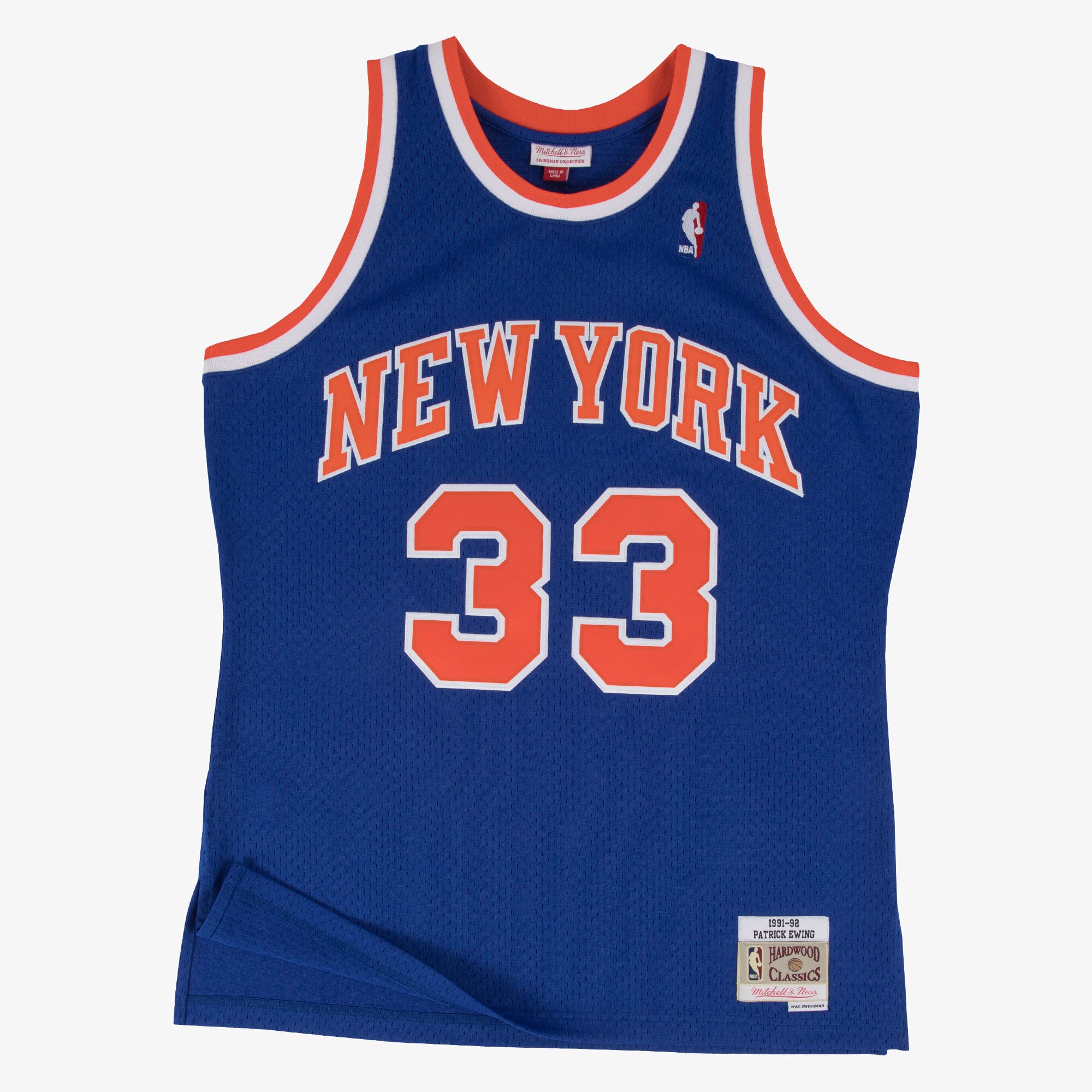 Patrick Ewing New York Knicks 1991-92 Mitchell & Ness Swingman Auswärtstrikot – Marineblau