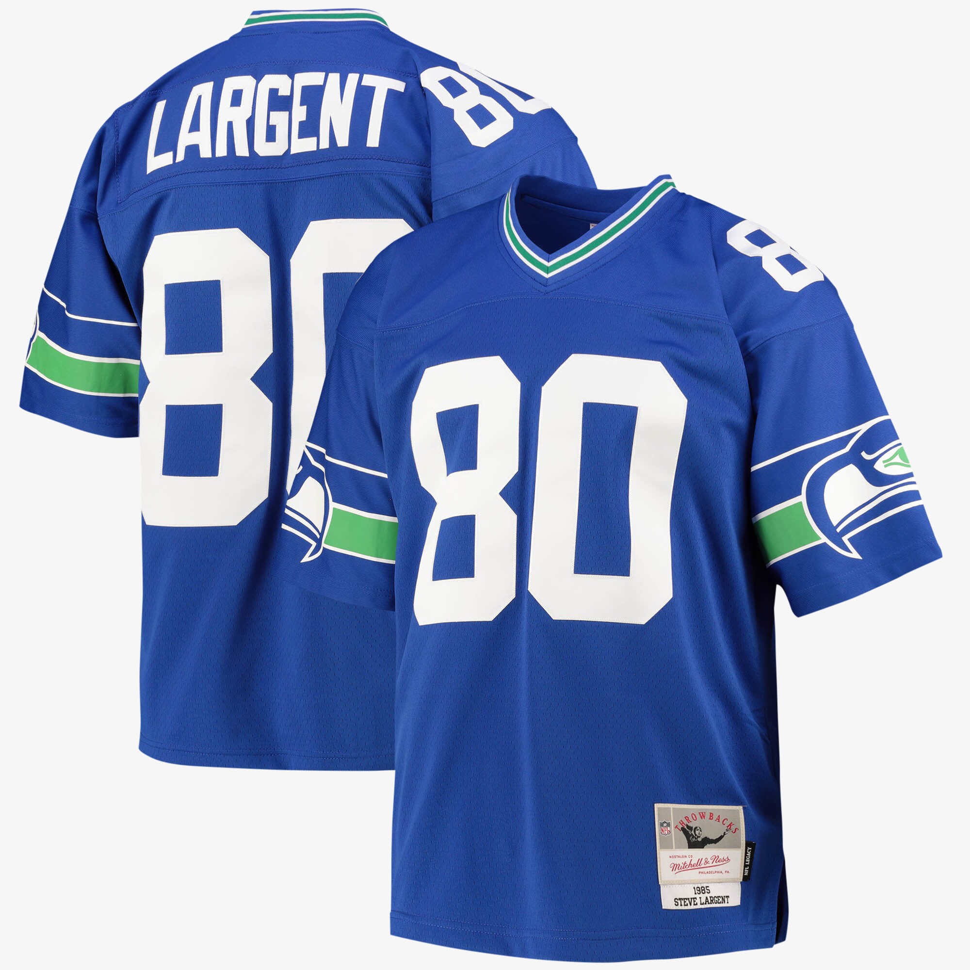 Seattle Seahawks Mitchell & Ness 1985 Steve Largent Jersey - Navy