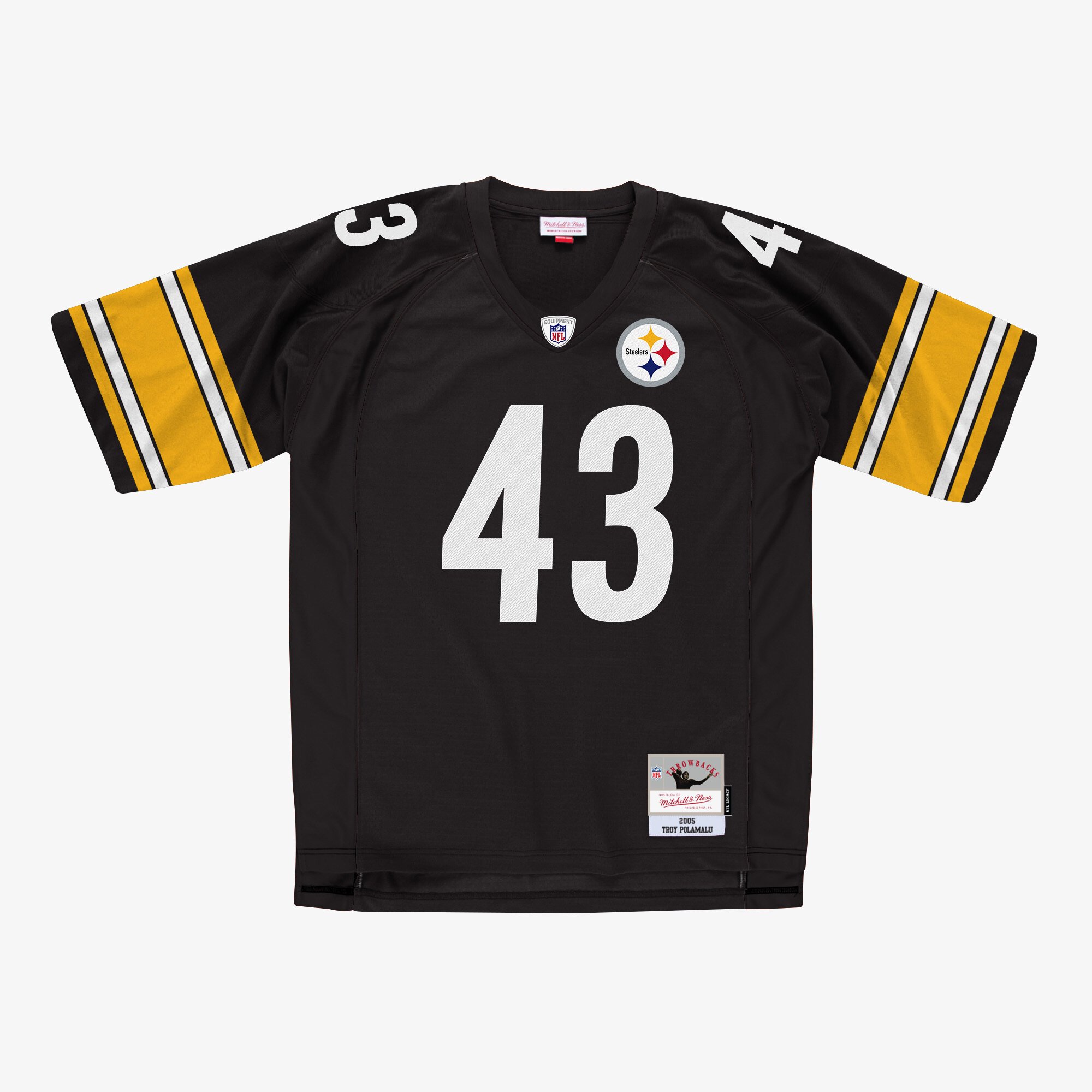 Maglia Mitchell & Ness Legacy dei Pittsburgh Steelers Troy Polamalu 2005