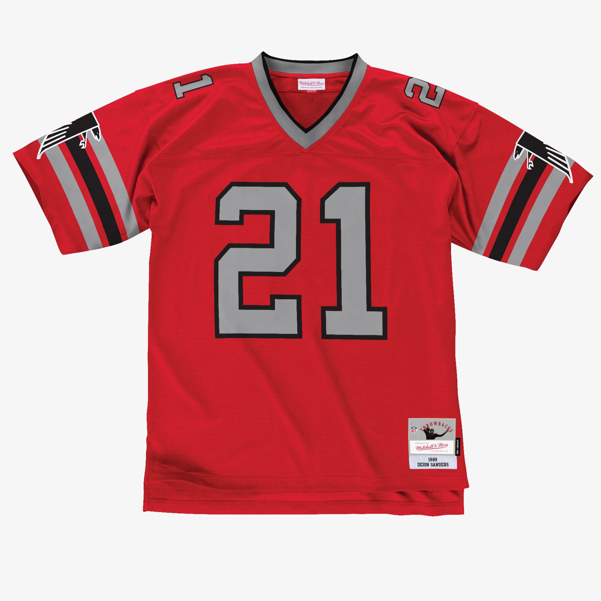 Deion Sanders Atlanta Falcons 1989 Mitchell & Ness Red Legacy Jersey