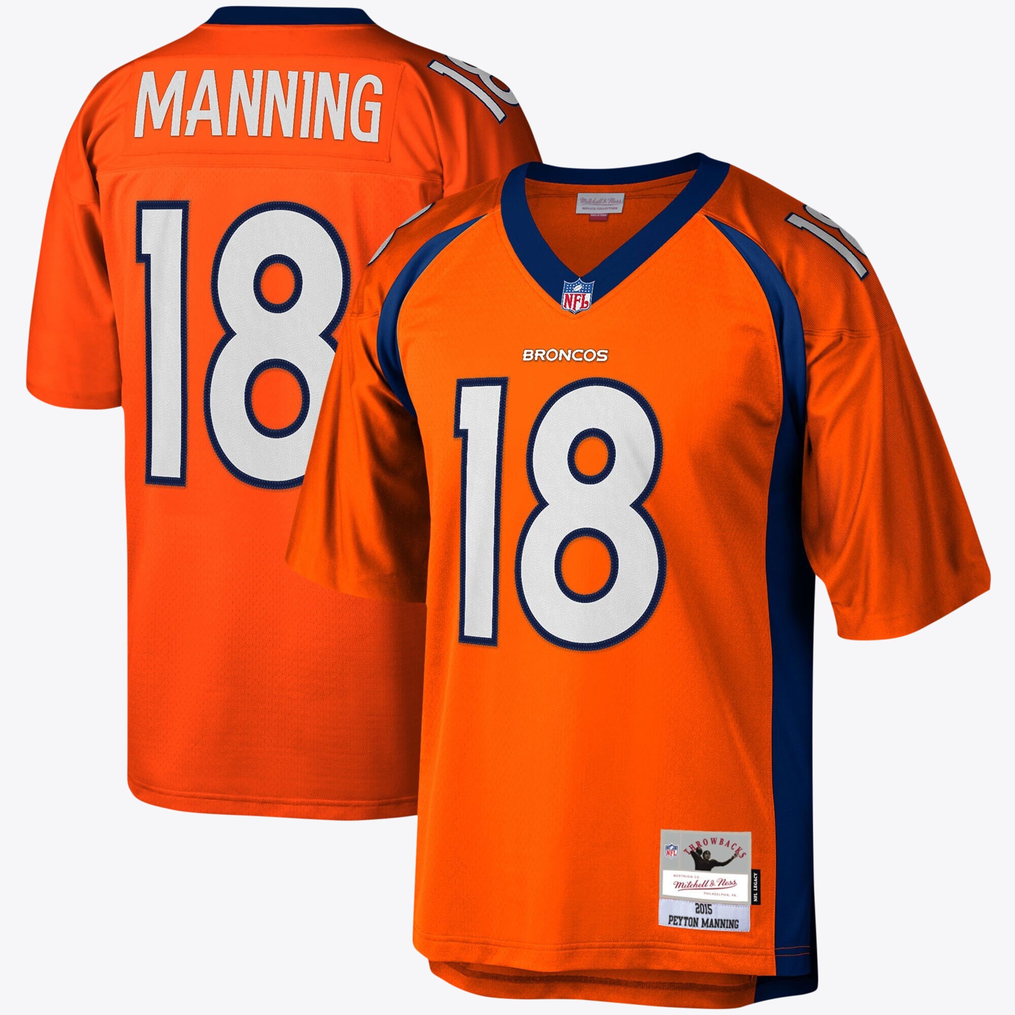 Peyton Manning Denver Broncos 2015 Mitchell & Ness Legacy Trikot – Orange