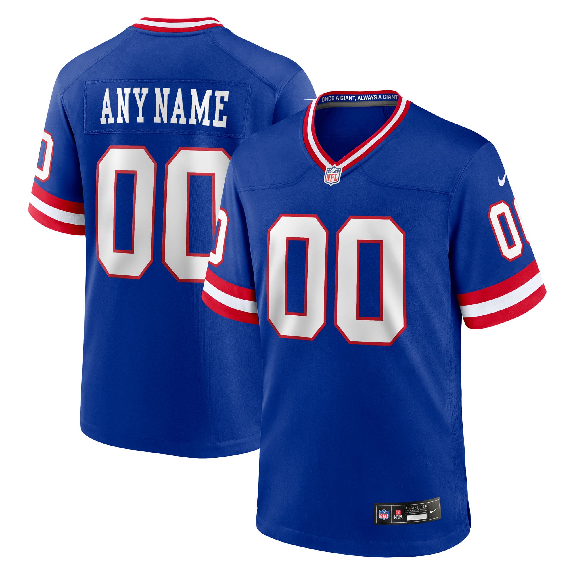 New York Giants Nike Game Secondary Alternate Jersey - Royal - Custom - Mens